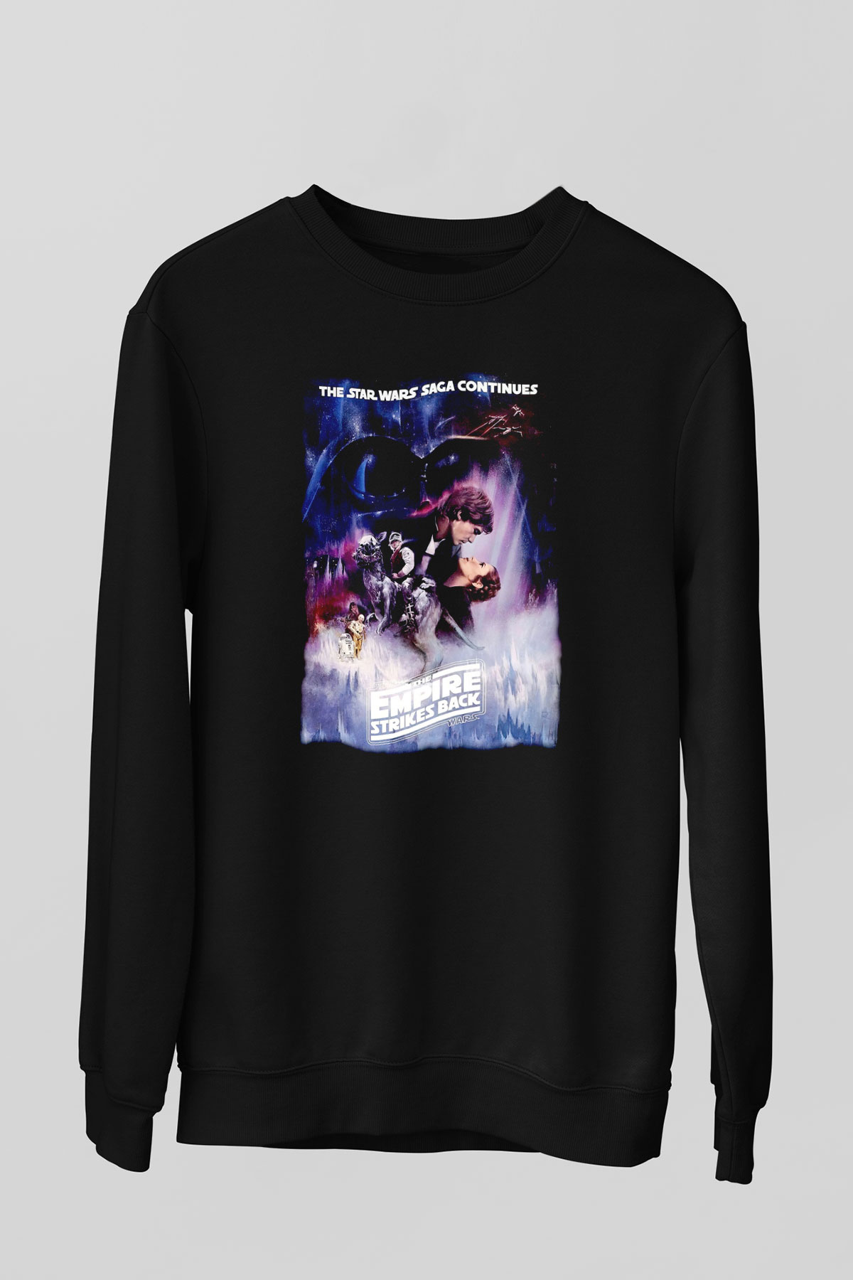 Empire Strikes Back Siyah Unisex  Sweatshirt