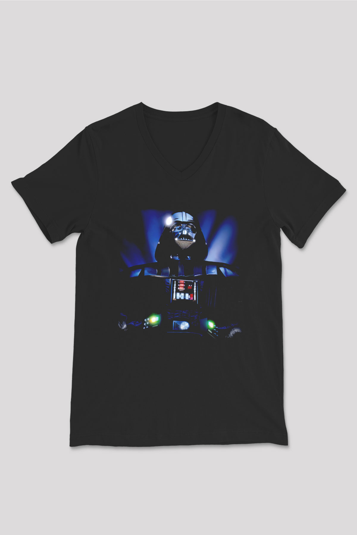 Empire Strikes Back Siyah Unisex  V Yaka Tişört