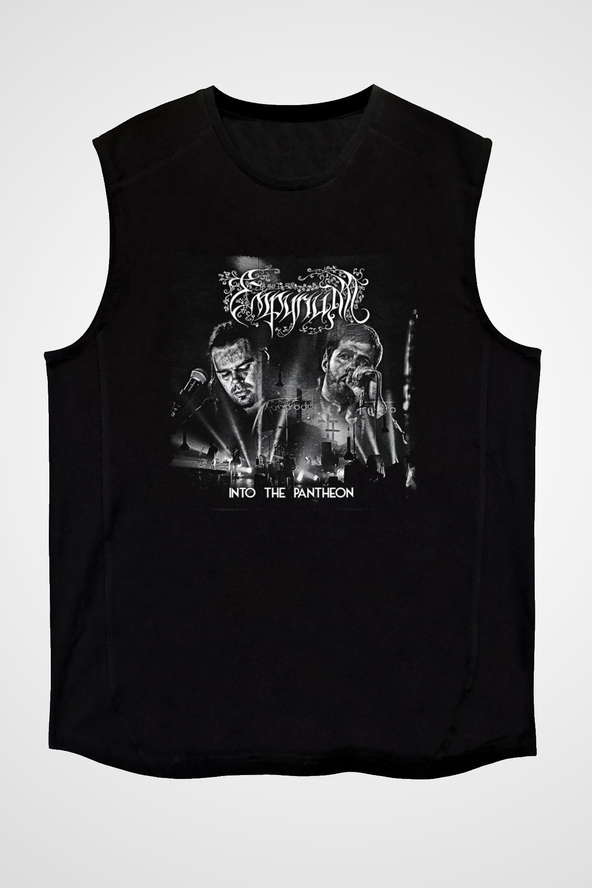 Empyrium Baskılı Unisex Siyah Kolsuz Tişört - Tshirt