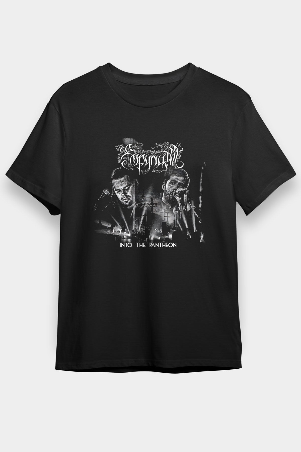 Empyrium Baskılı Unisex Siyah Tişört - Tshirt