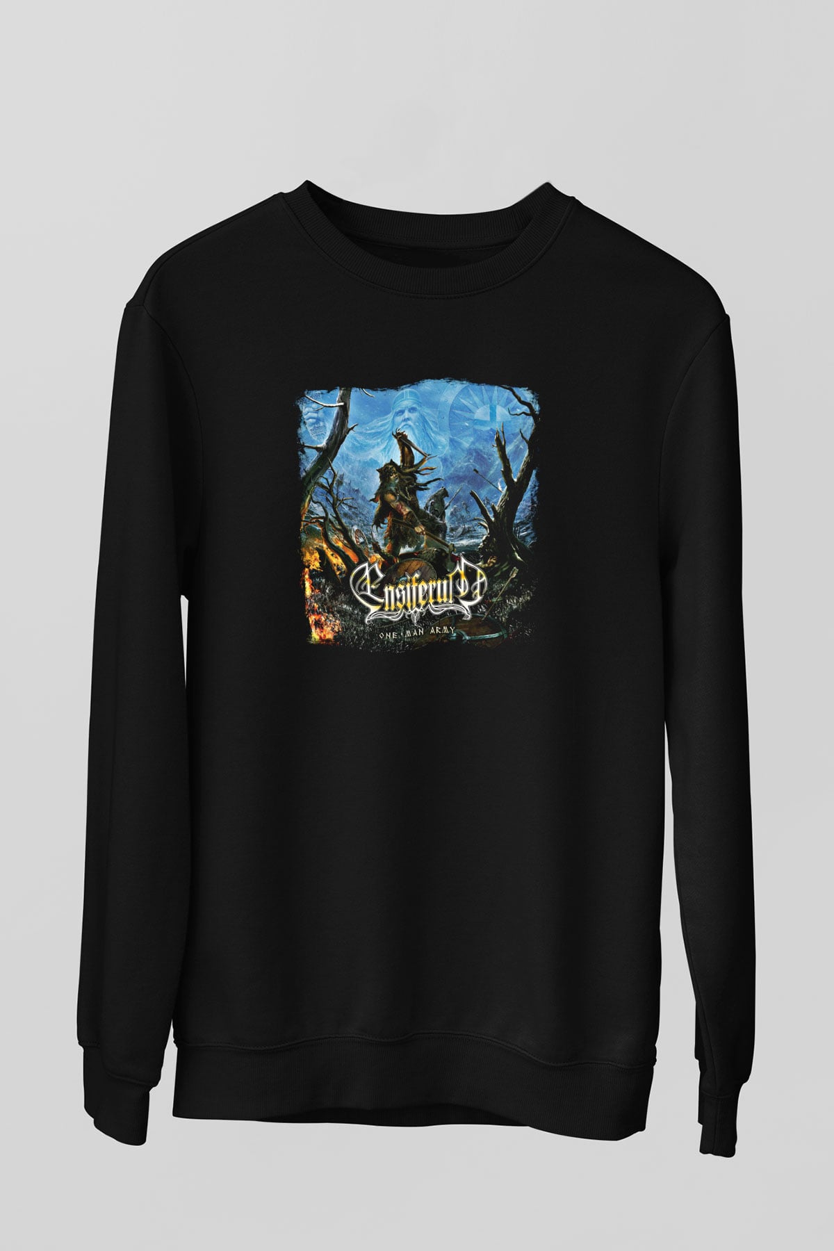 Ensiferum Baskılı Unisex Siyah Sweatshirt