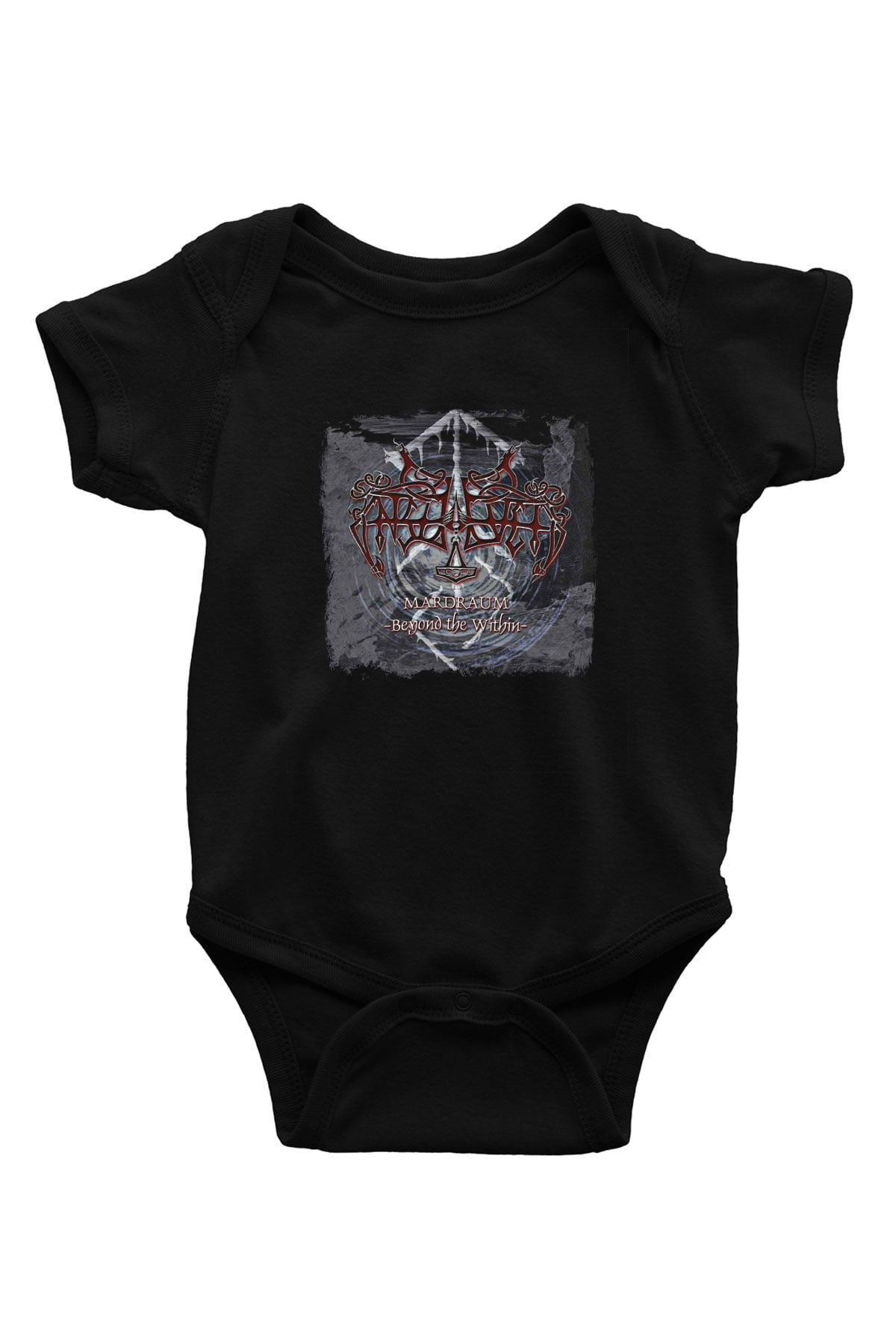 Enslaved Baskılı Unisex Siyah Bebek Body - Zıbın