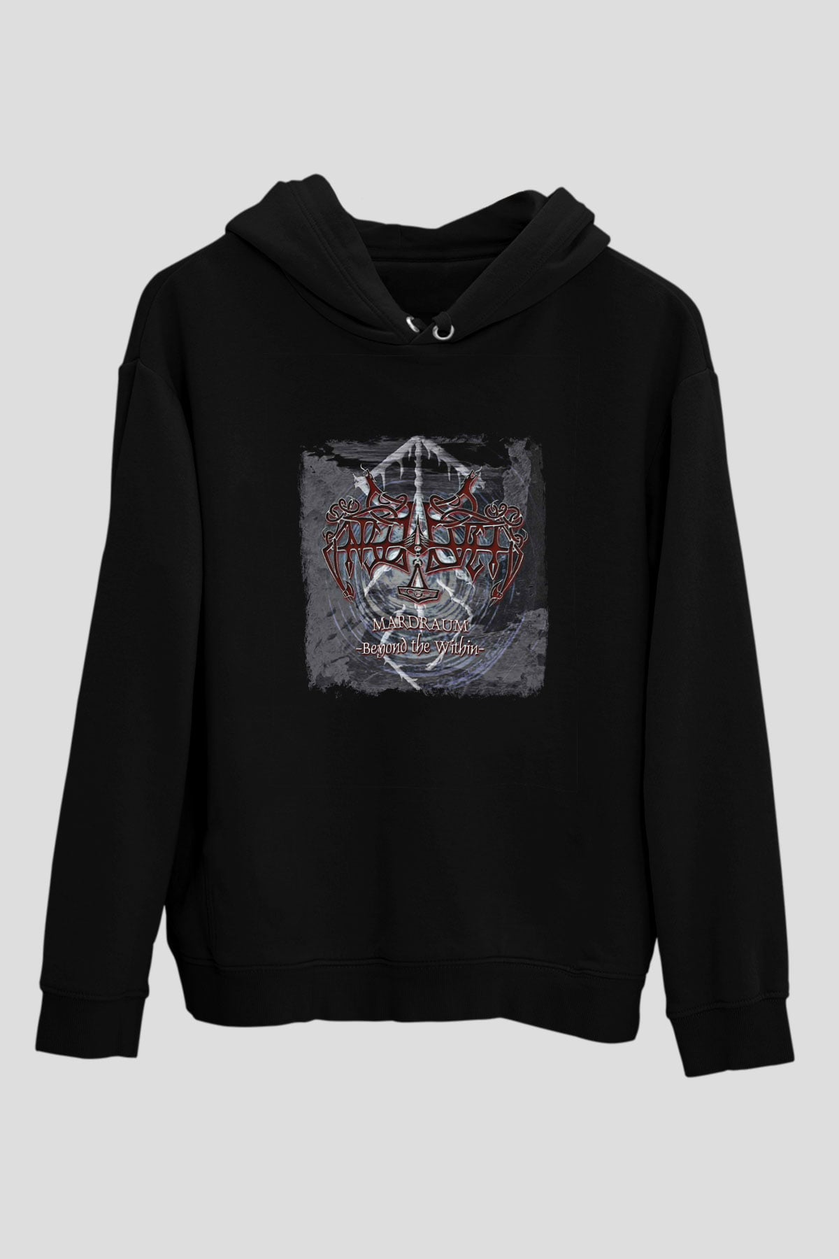 Enslaved Baskılı Unisex Siyah Hoodie