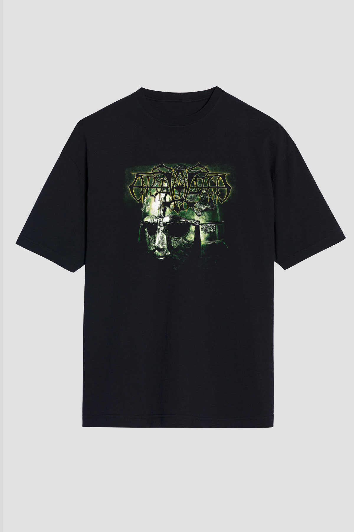Enslaved Baskılı Unisex Siyah Oversize Tişört