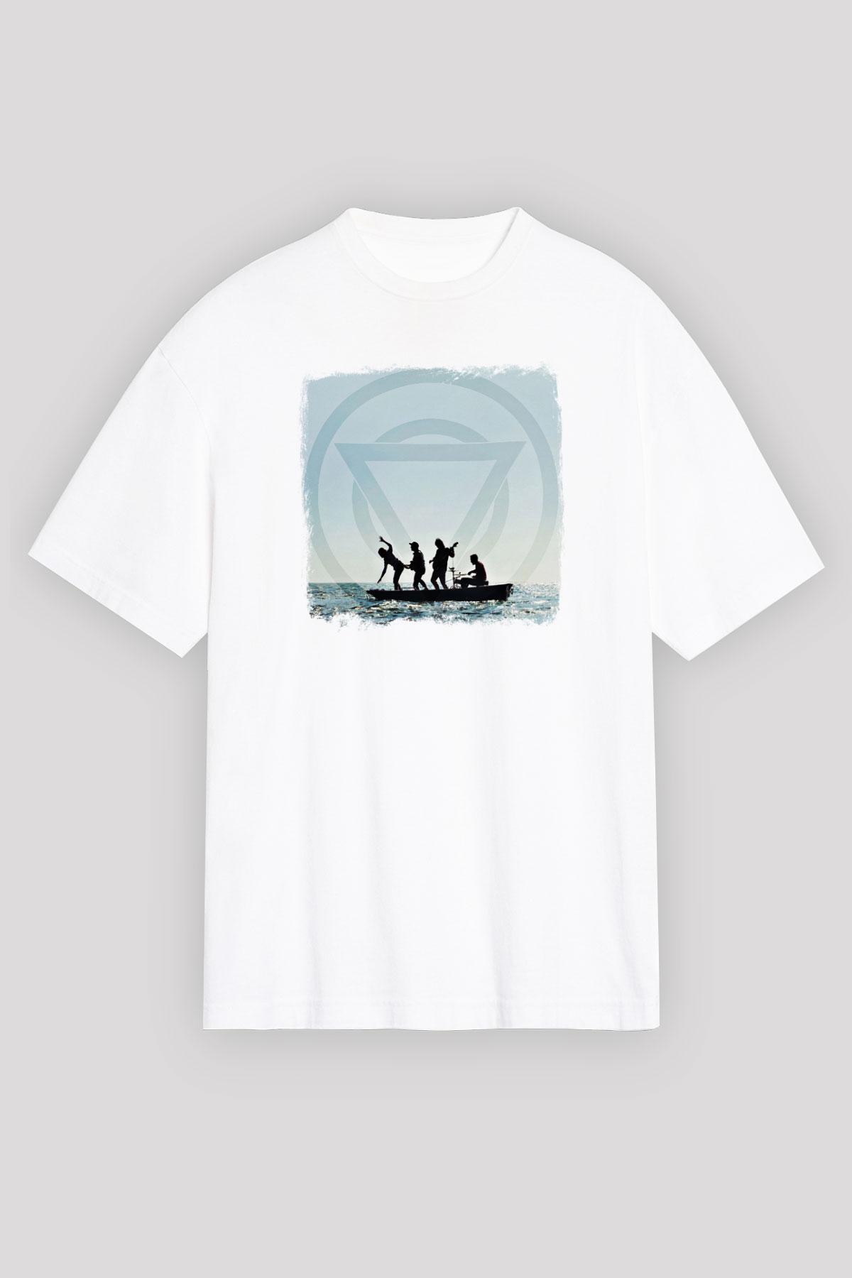 Enter Shikari Baskılı Unisex Beyaz Oversize Tişört