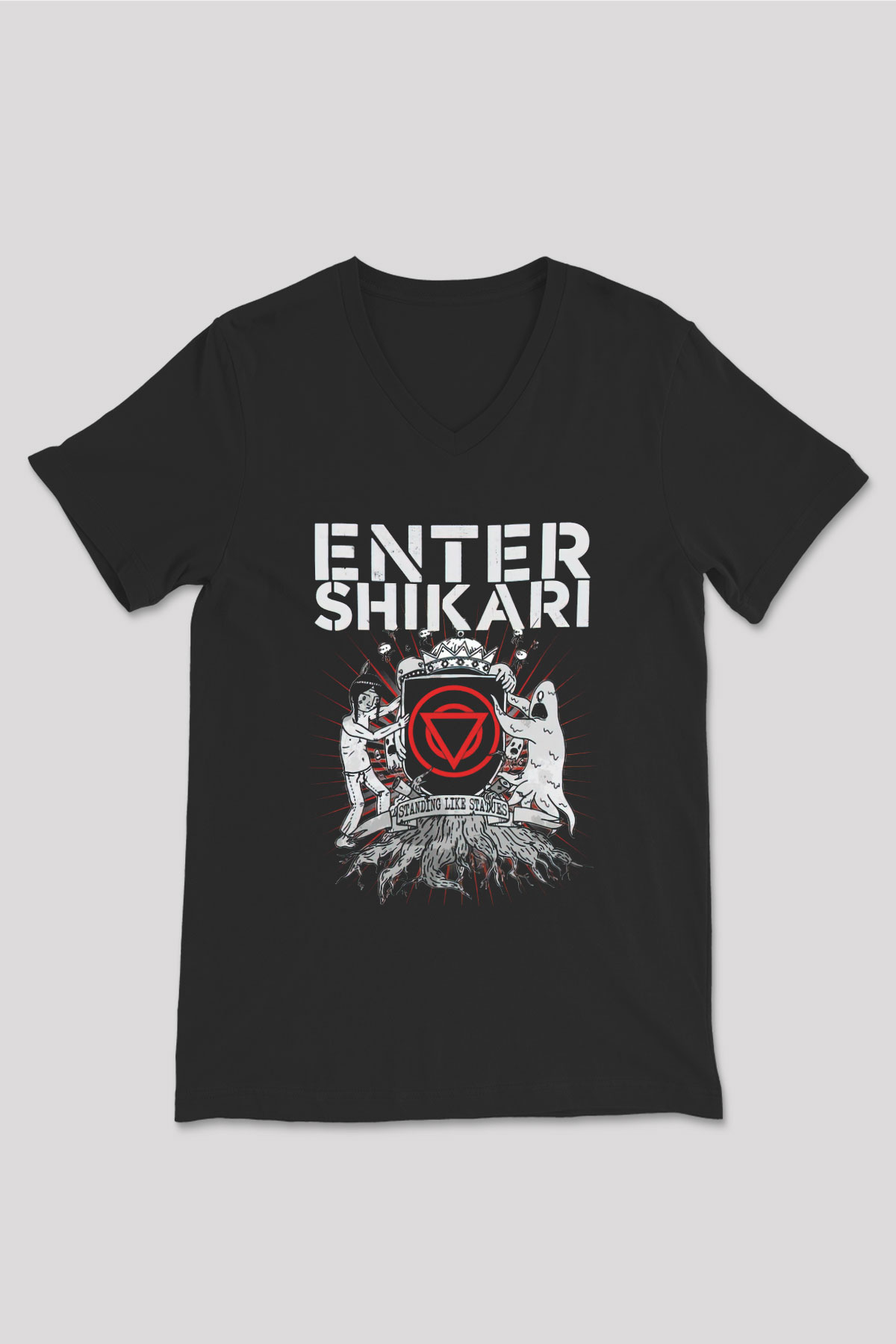 Enter Shikari Siyah Unisex V Yaka Tişört