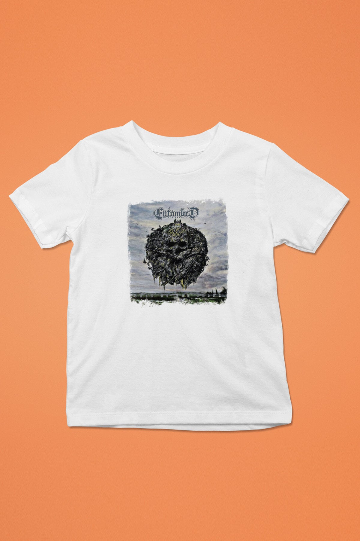 Entombed Baskılı Unisex Beyaz Çocuk Tişört