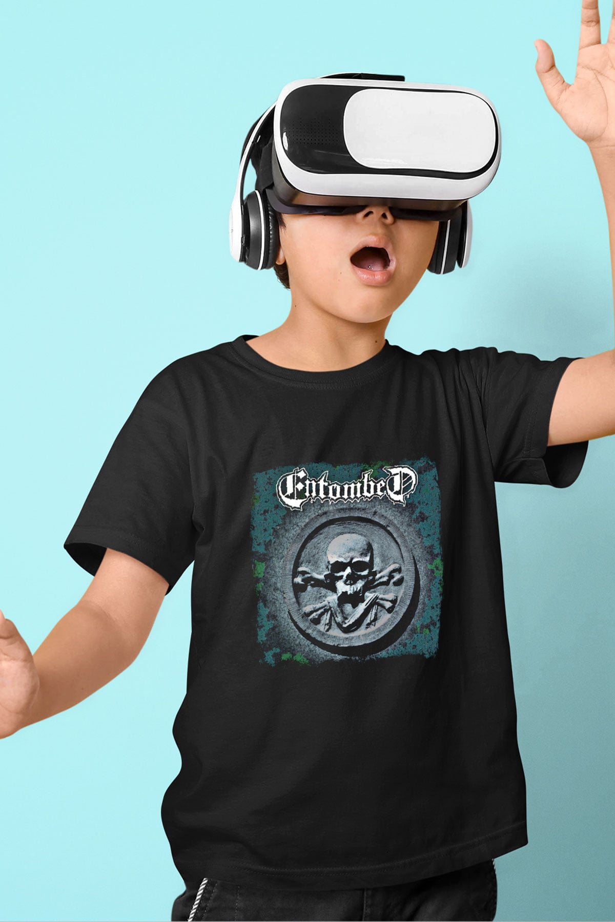 Entombed Baskılı Unisex Siyah Çocuk Tişört