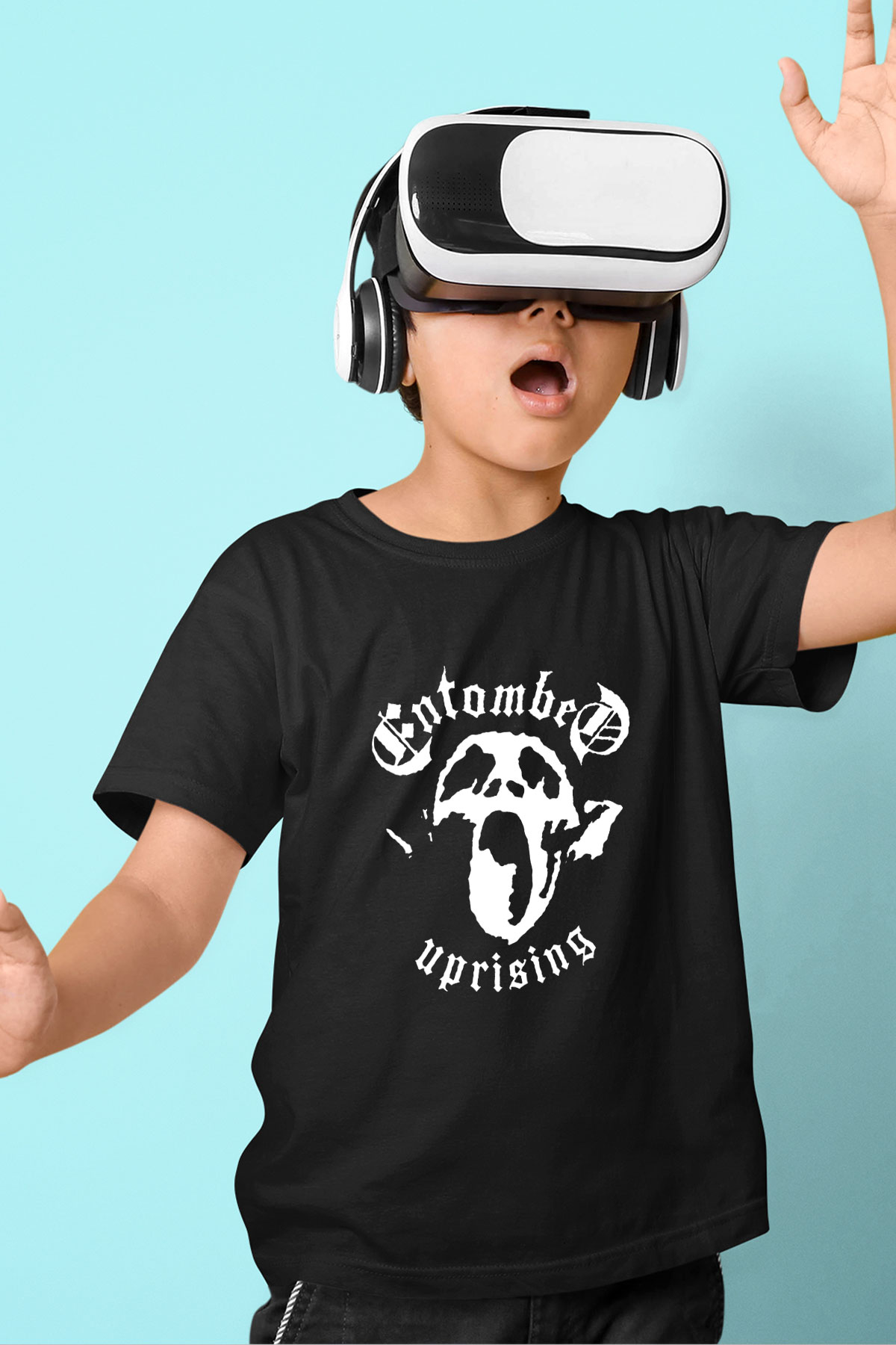 Entombed Baskılı Unisex Siyah Çocuk Tişört