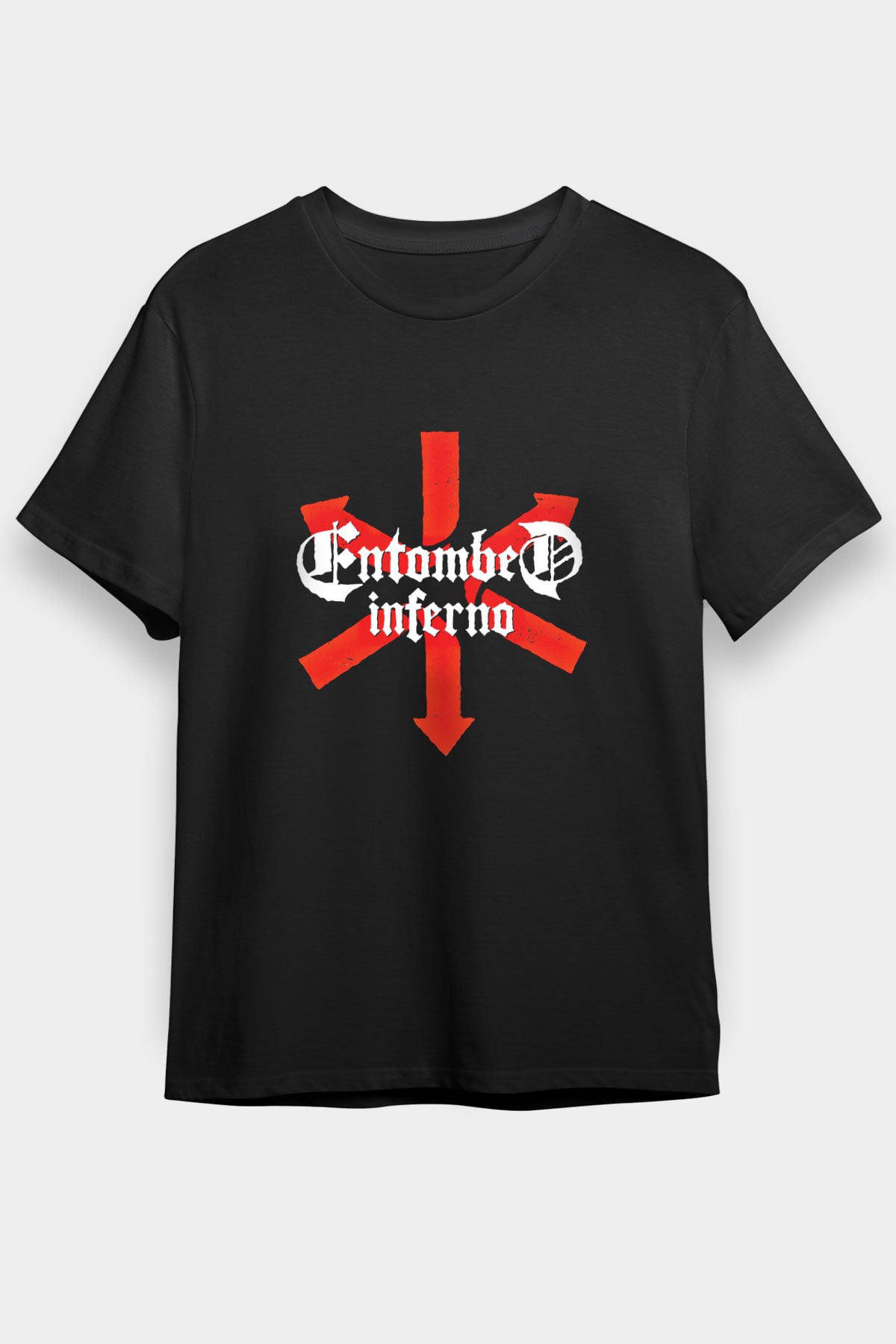 Entombed Baskılı Unisex Siyah Tişört