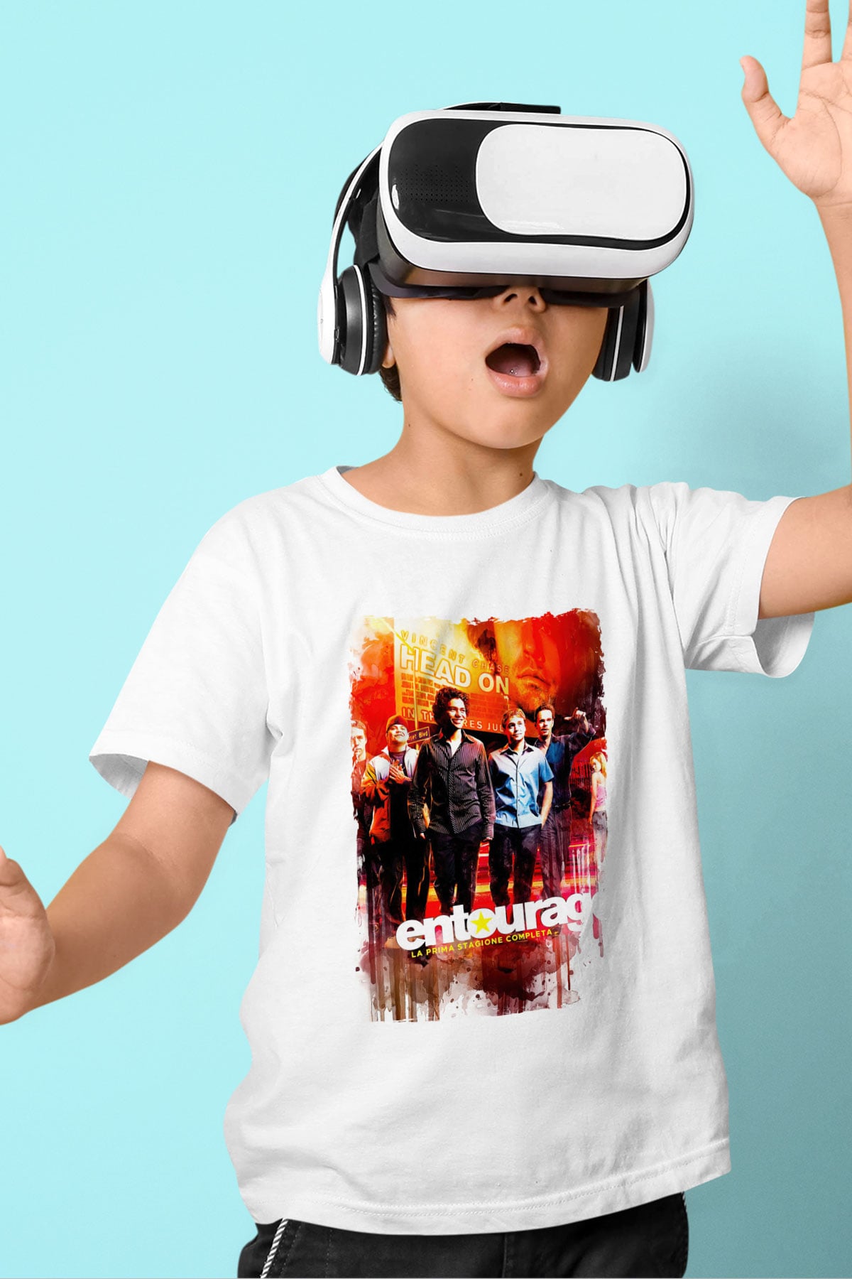 Entourage Beyaz Unisex Çocuk Tişört