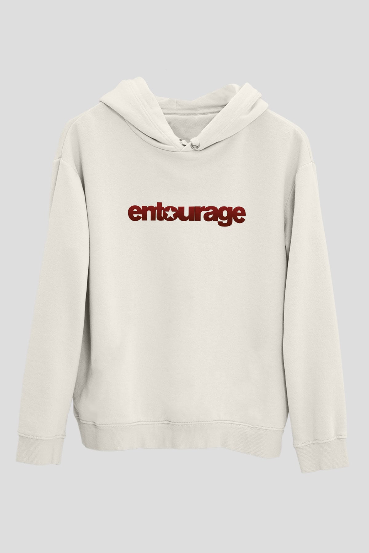 Entourage Beyaz Unisex Kapşonlu Sweatshirt