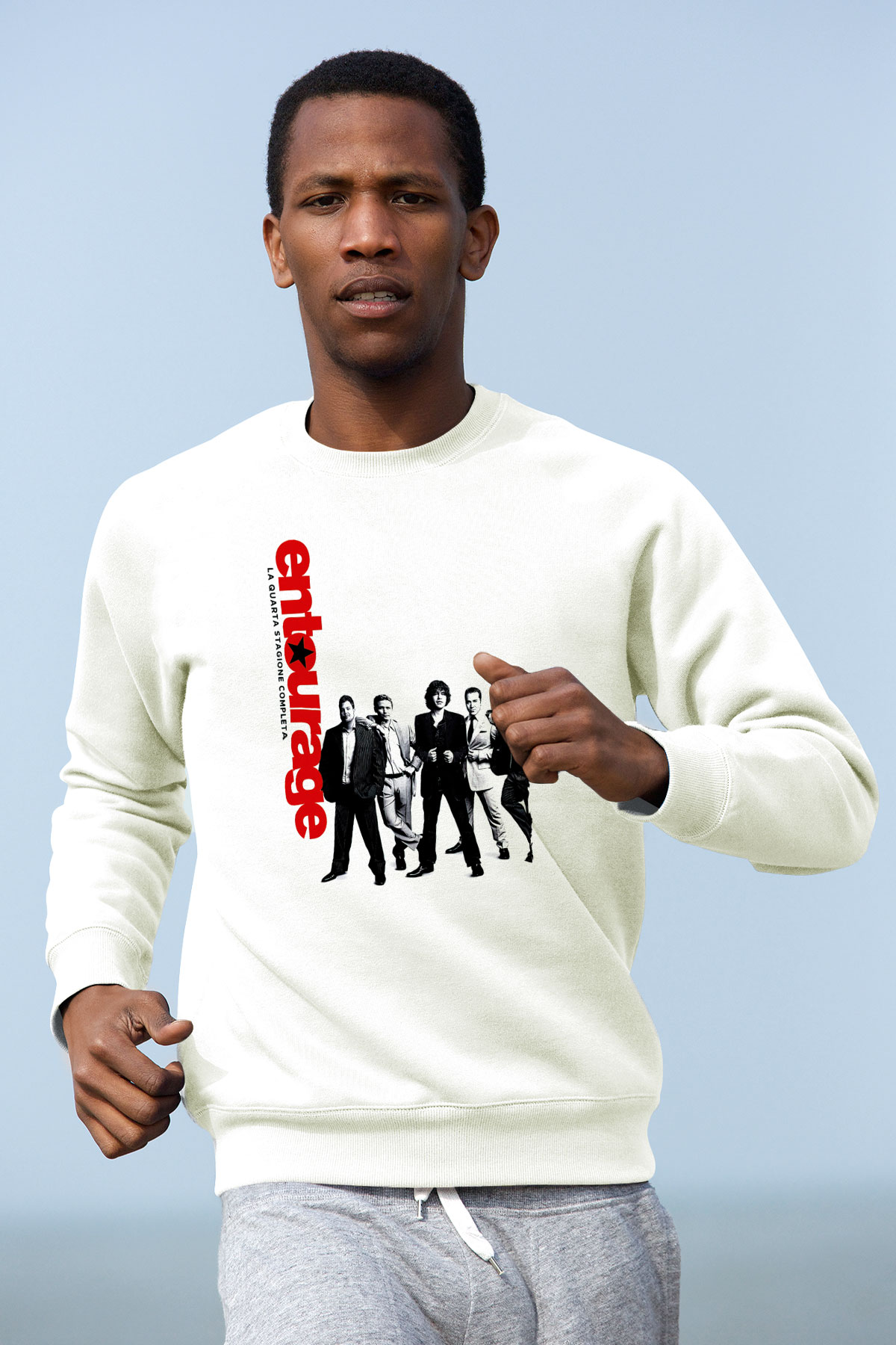 Entourage Beyaz Unisex Sweatshirt