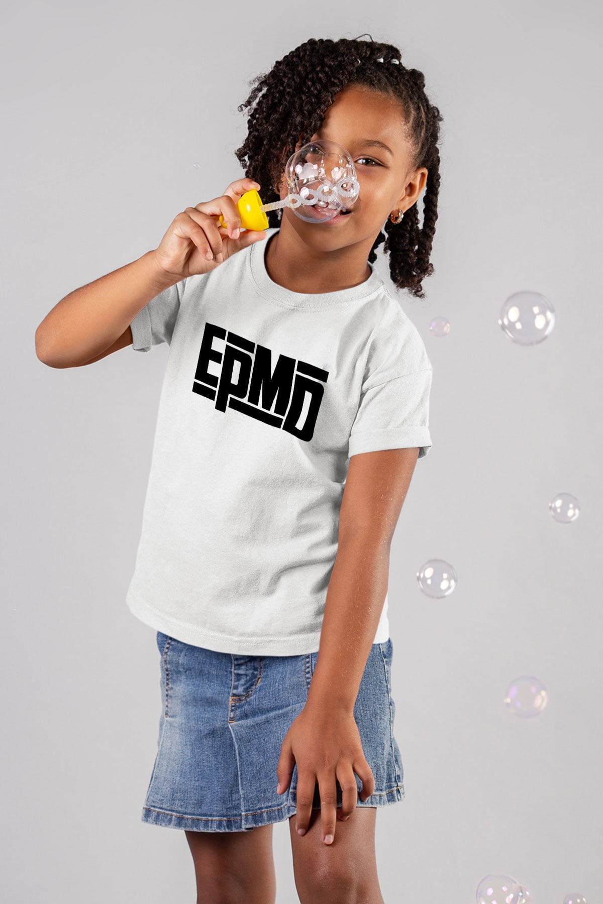 EPMD Beyaz Unisex Çocuk Tişört