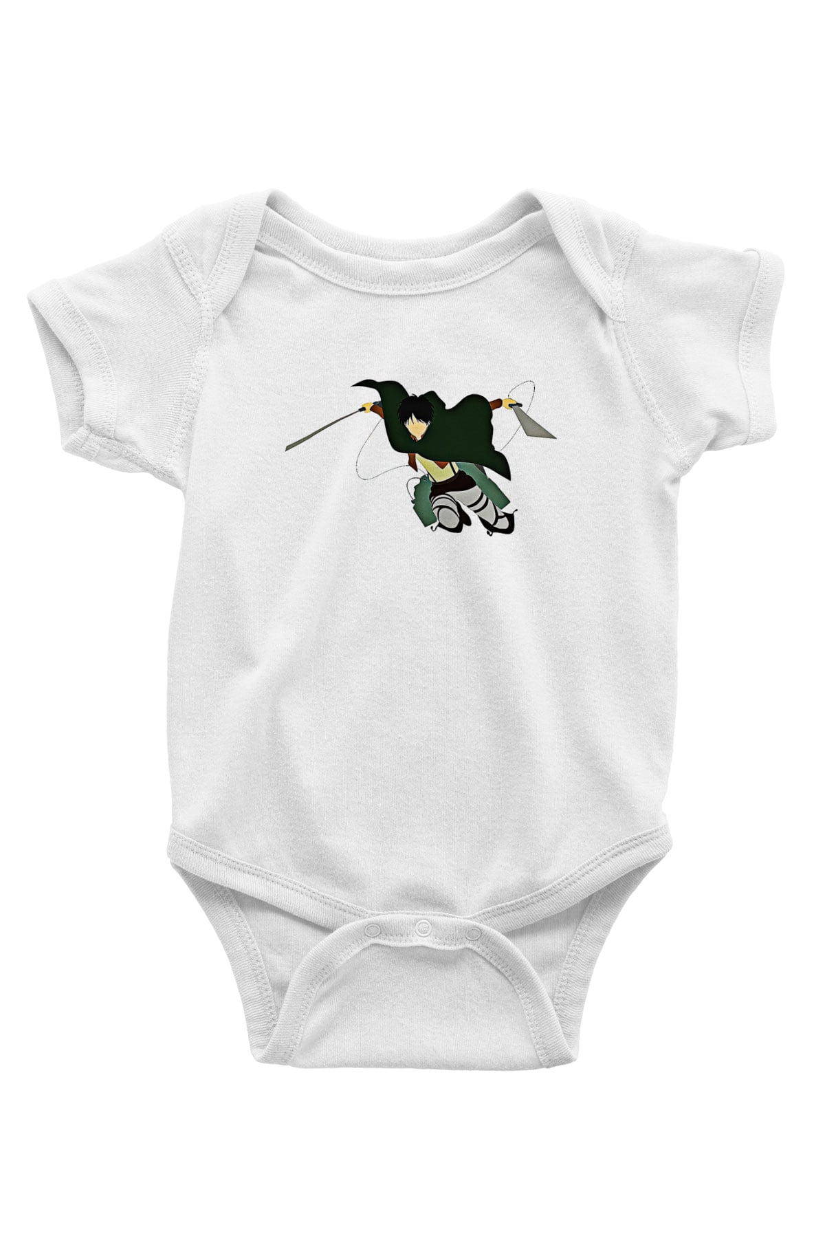 Eren Jaeger Baskılı Beyaz Unisex Bebek Body - Zıbın