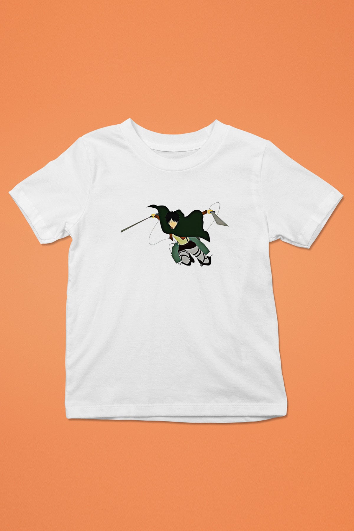 Eren Jaeger Baskılı Beyaz Unisex Beyaz Çocuk Tişört - Tshirt