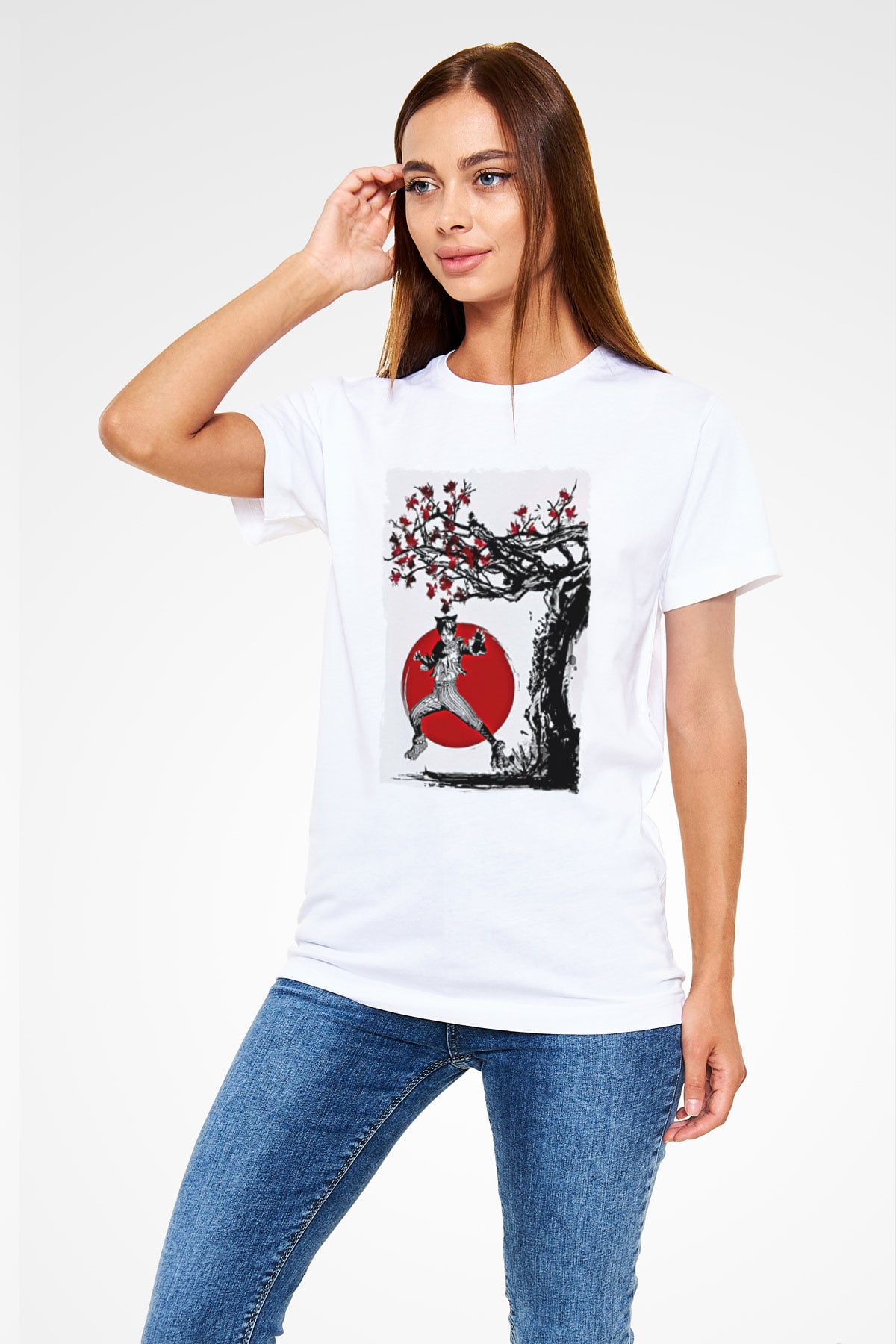 Eren Jaeger Unisex Baskılı Beyaz Tişört - Tshirt
