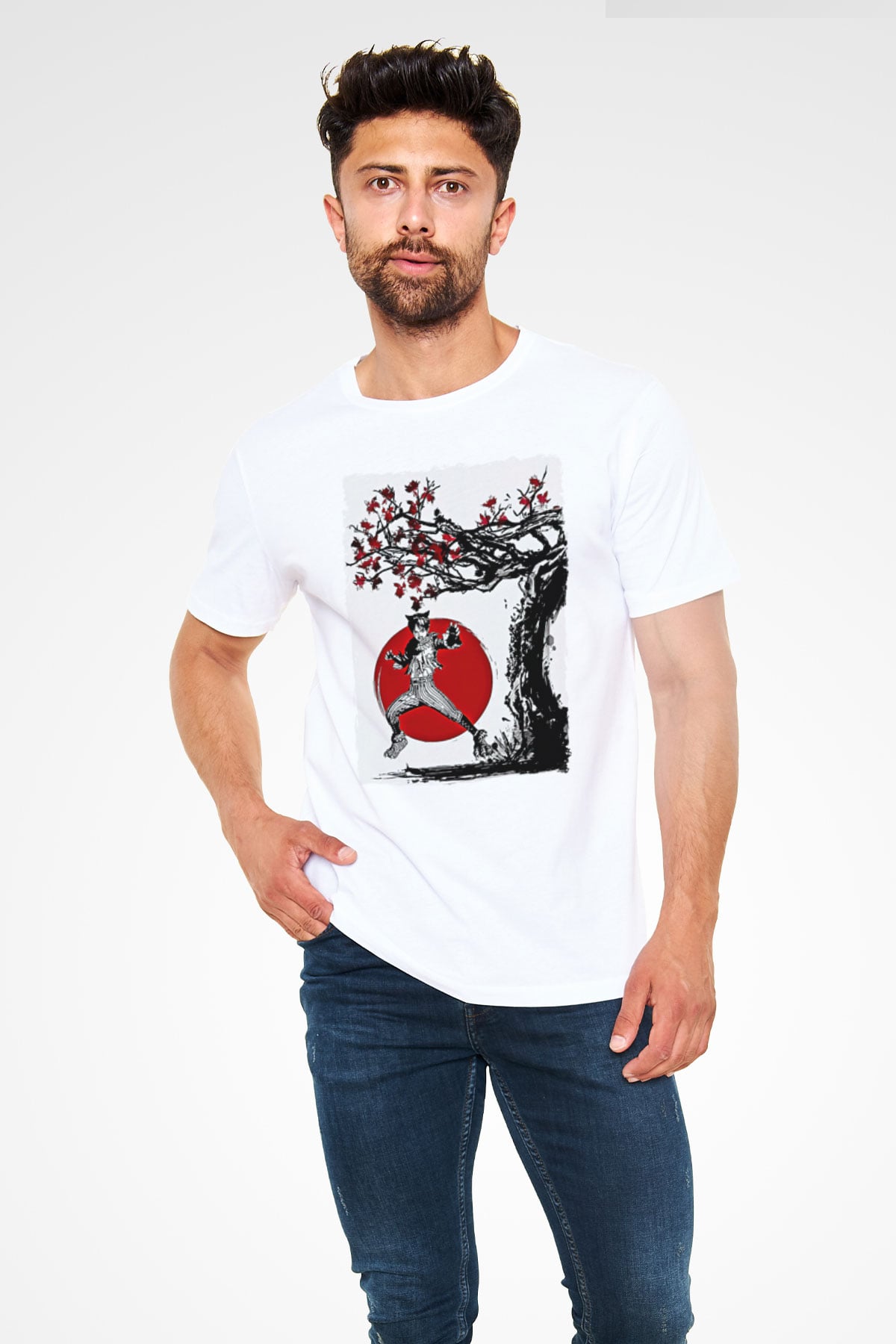 Eren Jaeger Unisex Baskılı Beyaz Tişört - Tshirt
