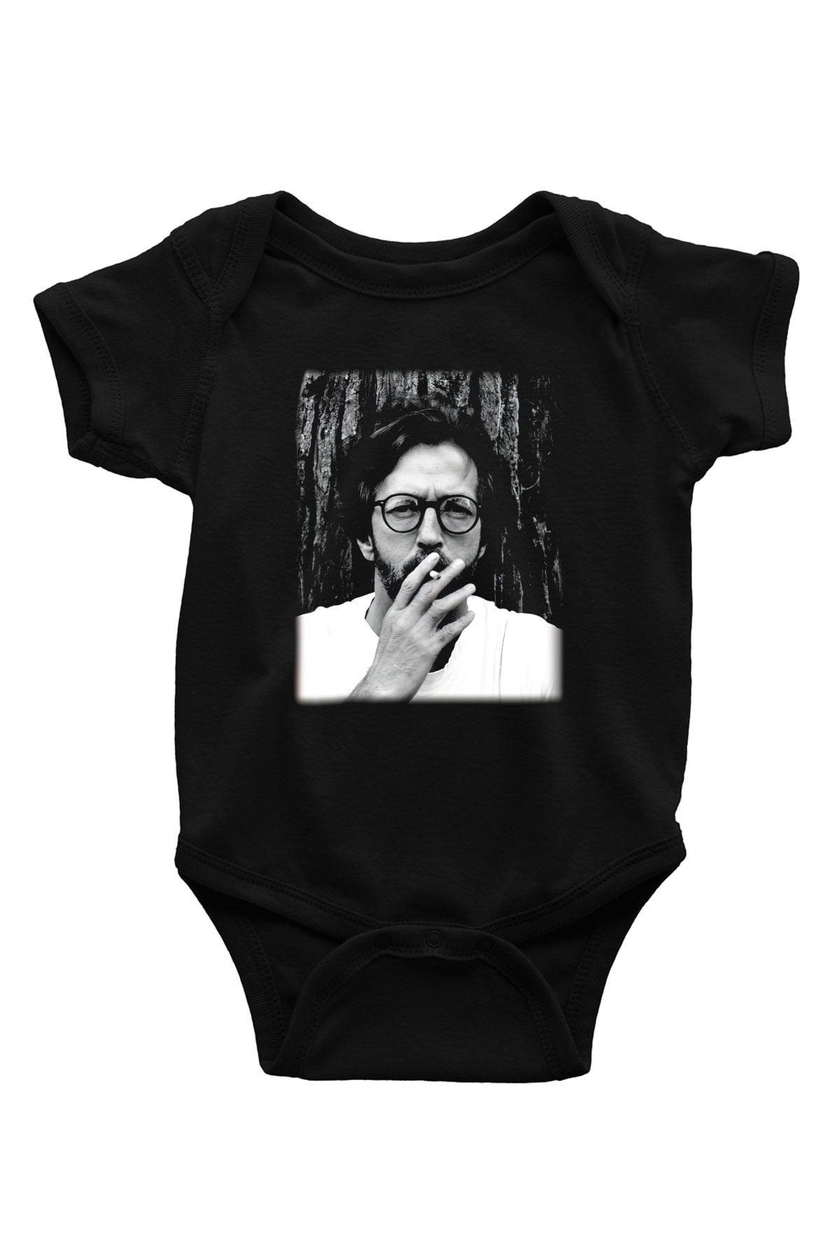 Eric Clapton Baskılı Siyah Bebek Body - Zıbın