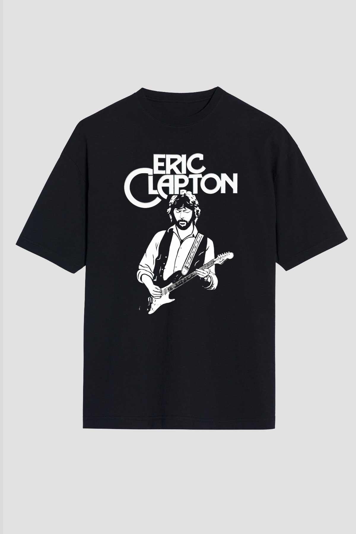 Eric Clapton Siyah Unisex Oversize Tişört T-Shirt