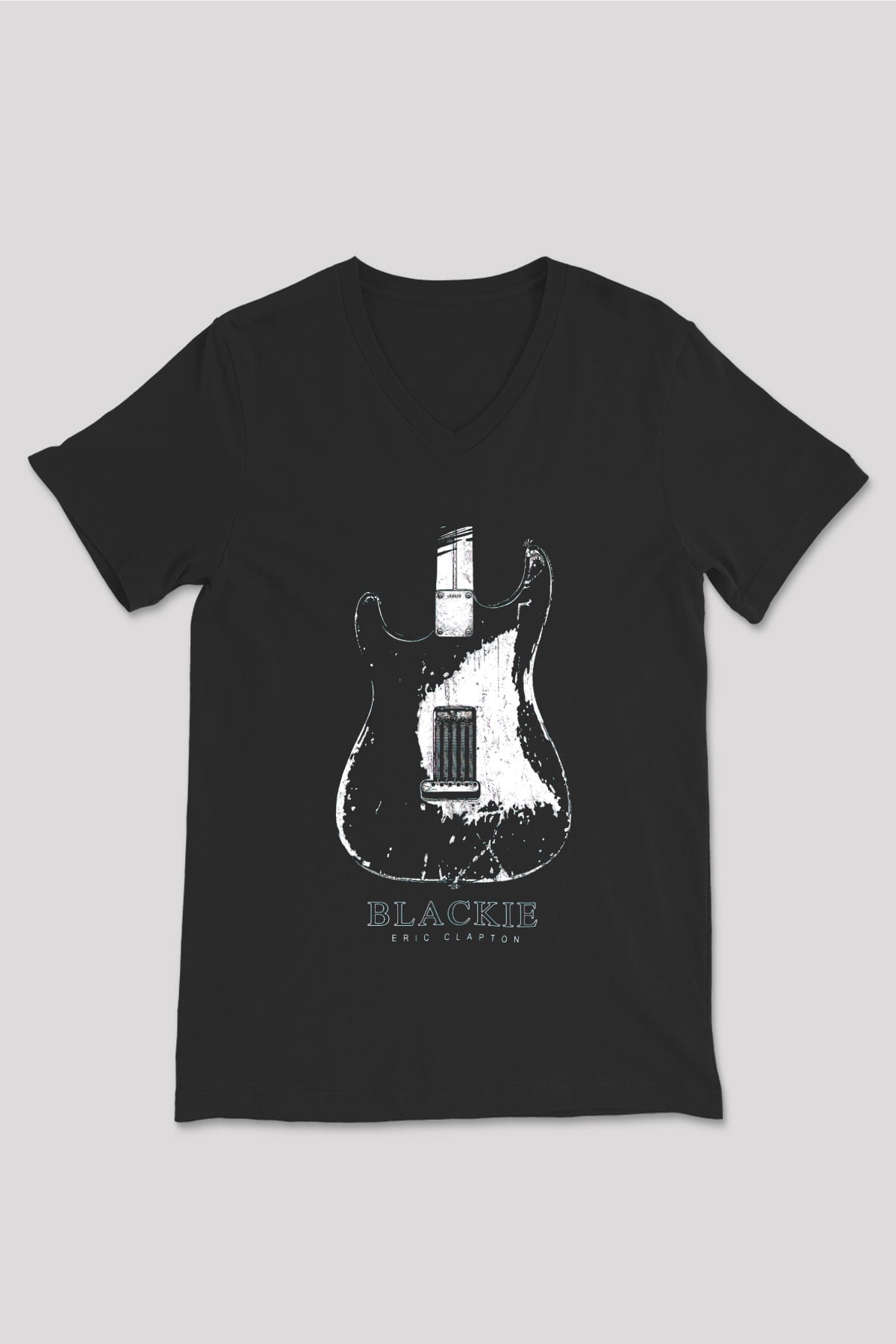 Eric Clapton Siyah Unisex V Yaka Tişört T-Shirt