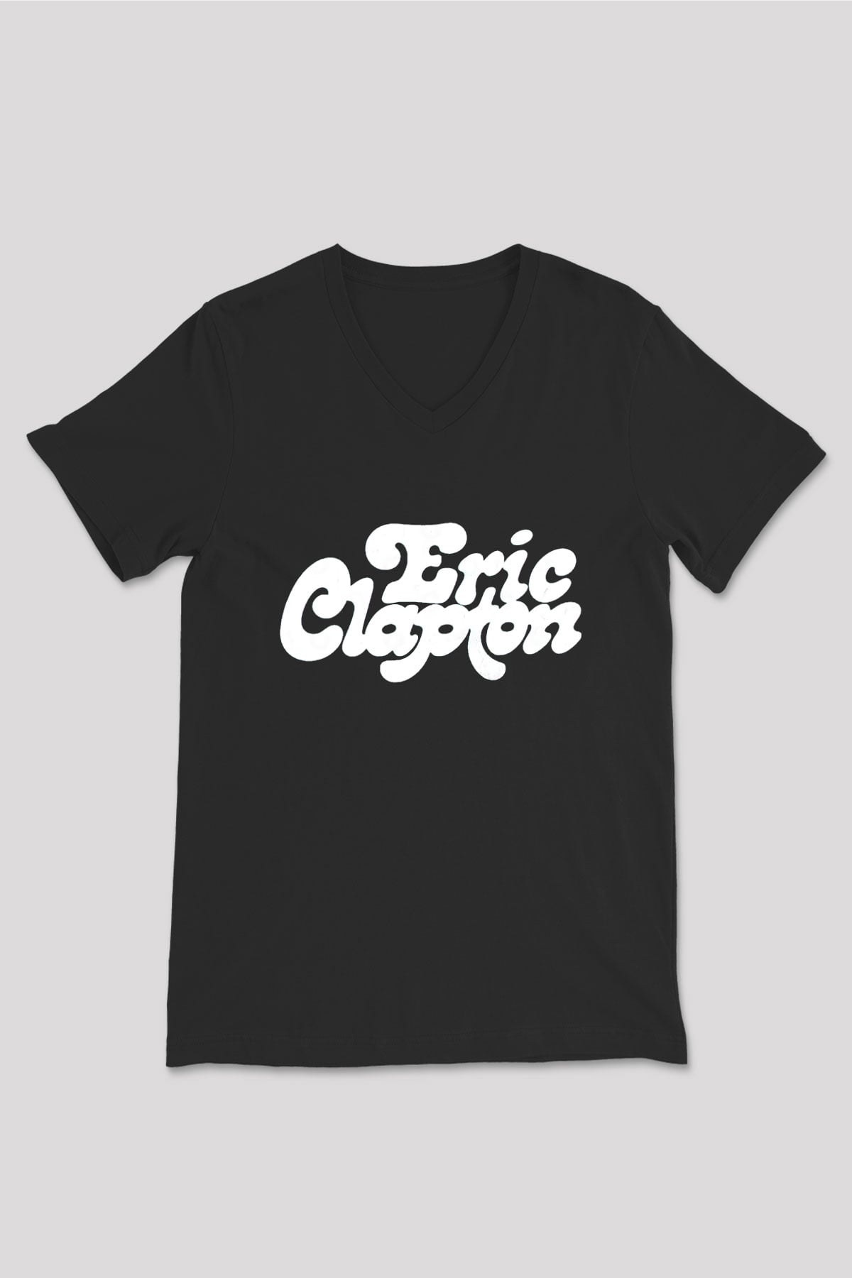 Eric Clapton Siyah Unisex V Yaka Tişört