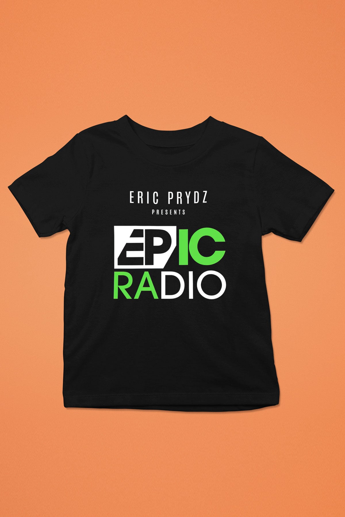 Eric Prydz Baskılı Siyah Unisex Çocuk Tişört