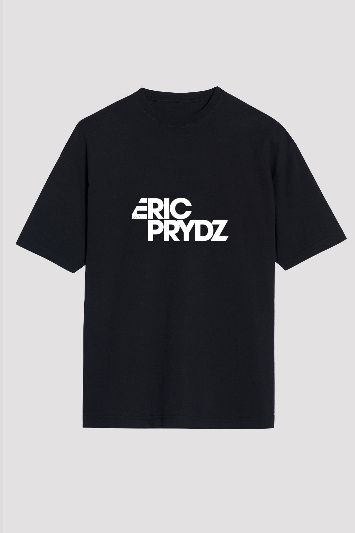 Eric Prydz Baskılı Unisex Oversize Siyah Tişört