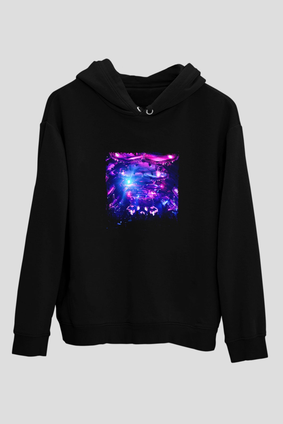 Eric Prydz Baskılı Unisex Siyah Hoodie