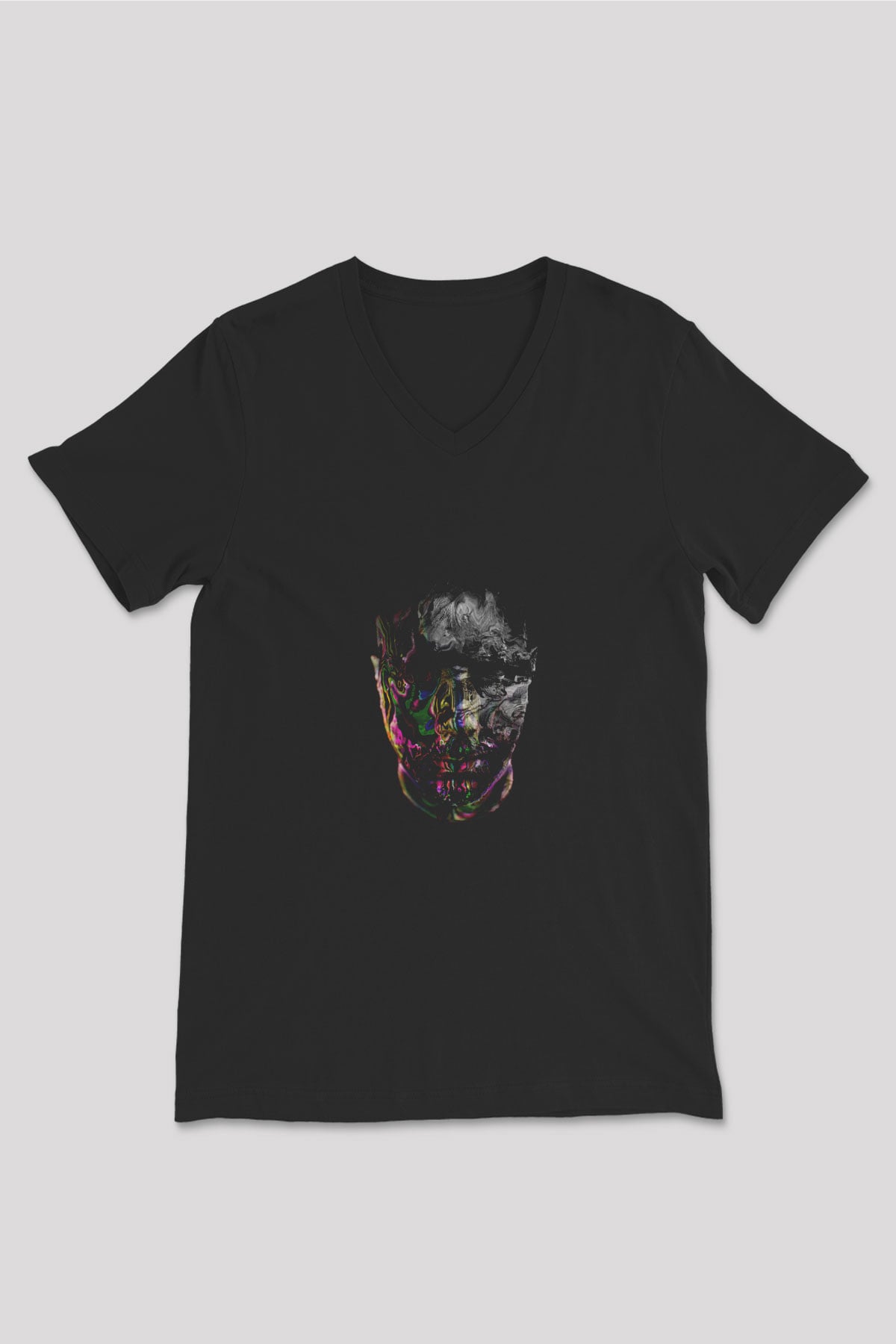 Eric Prydz Baskılı Unisex Siyah V Yaka Tişört
