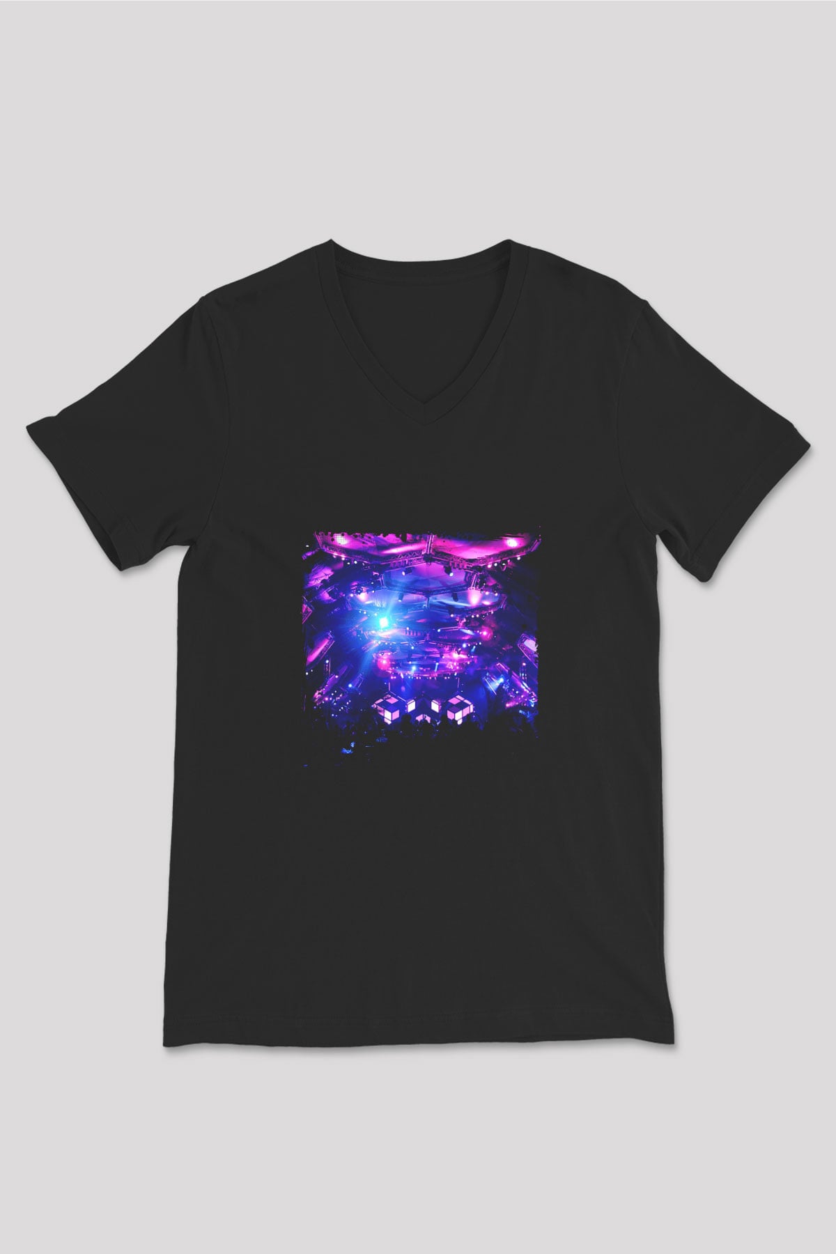 Eric Prydz Baskılı Unisex Siyah V Yaka Tişört