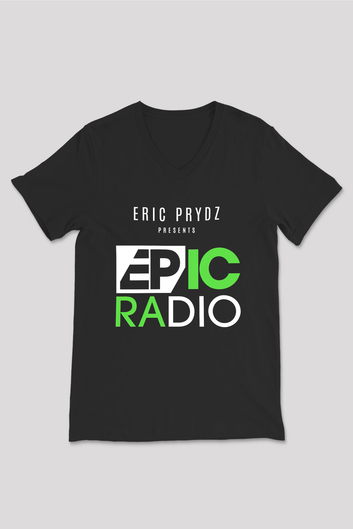 Eric Prydz Siyah Unisex V Yaka Tişört T-Shirt