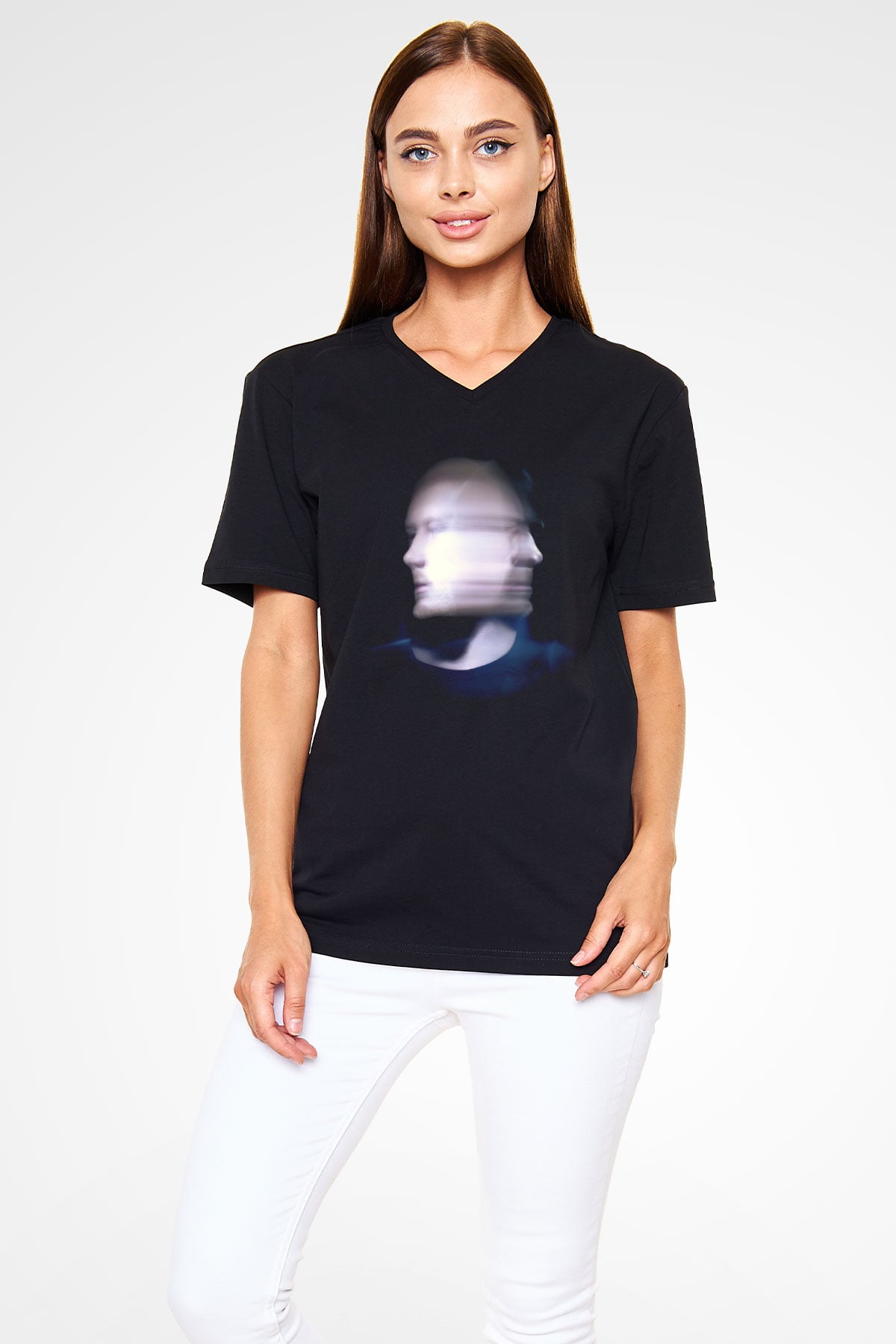 Eric Prydz Siyah Unisex V Yaka Tişört T-Shirt