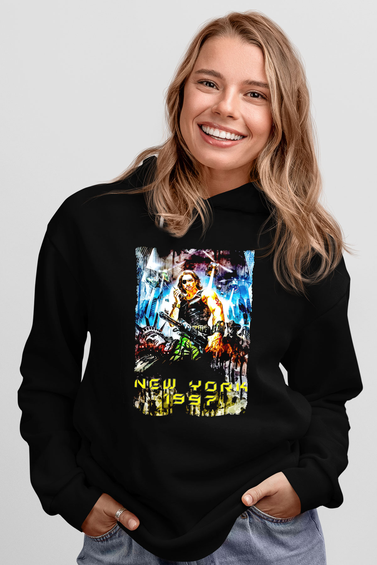 Escape from New York Siyah Unisex Hoodie