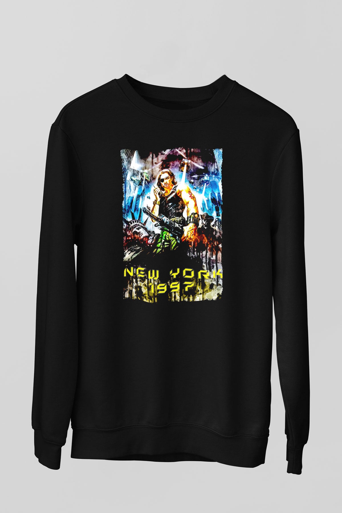 Escape from New York Siyah Unisex  Sweatshirt