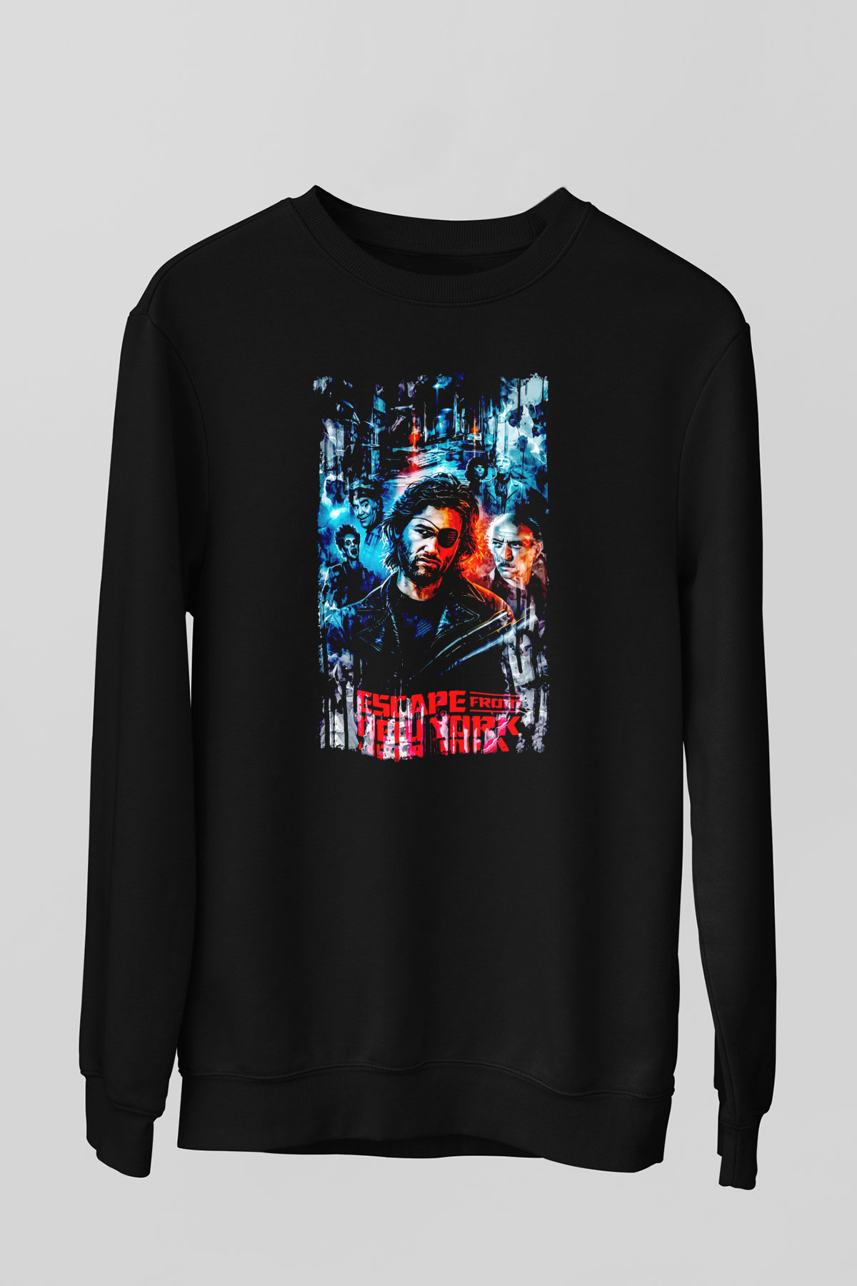 Escape from New York Siyah Unisex  Sweatshirt