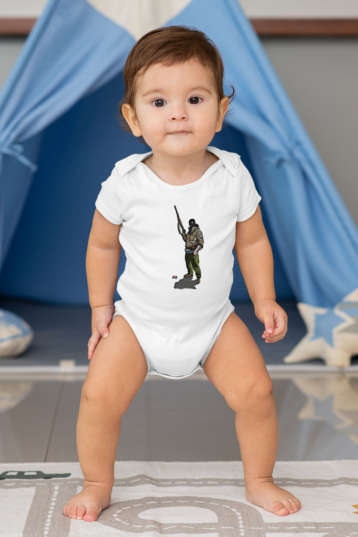 Escape From Tarkov Baskılı Beyaz Unisex Bebek Body - Zıbın
