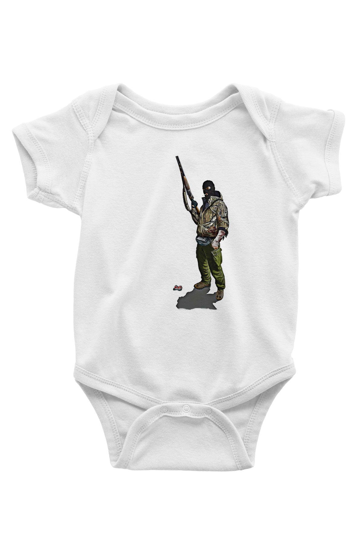 Escape From Tarkov Baskılı Beyaz Unisex Bebek Body - Zıbın