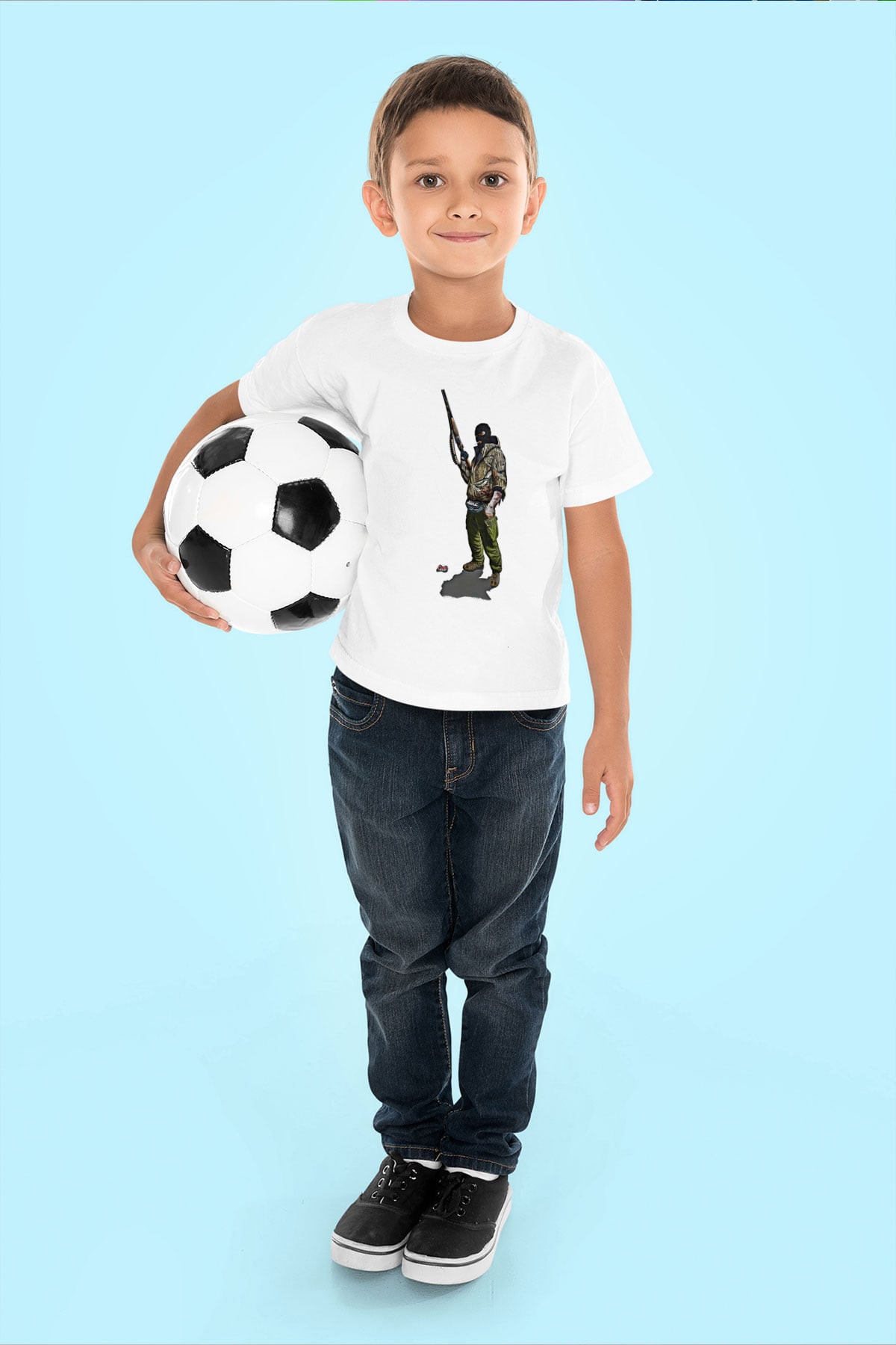 Escape From Tarkov Baskılı Beyaz Unisex Beyaz Çocuk Tişört - Tshirt