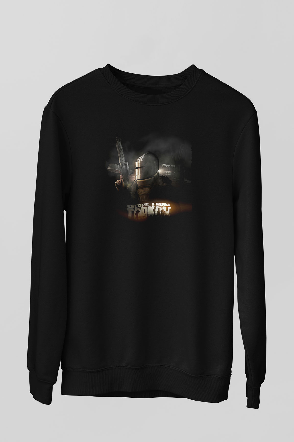Escape From Tarkov Baskılı Unisex Siyah Sweatshirt