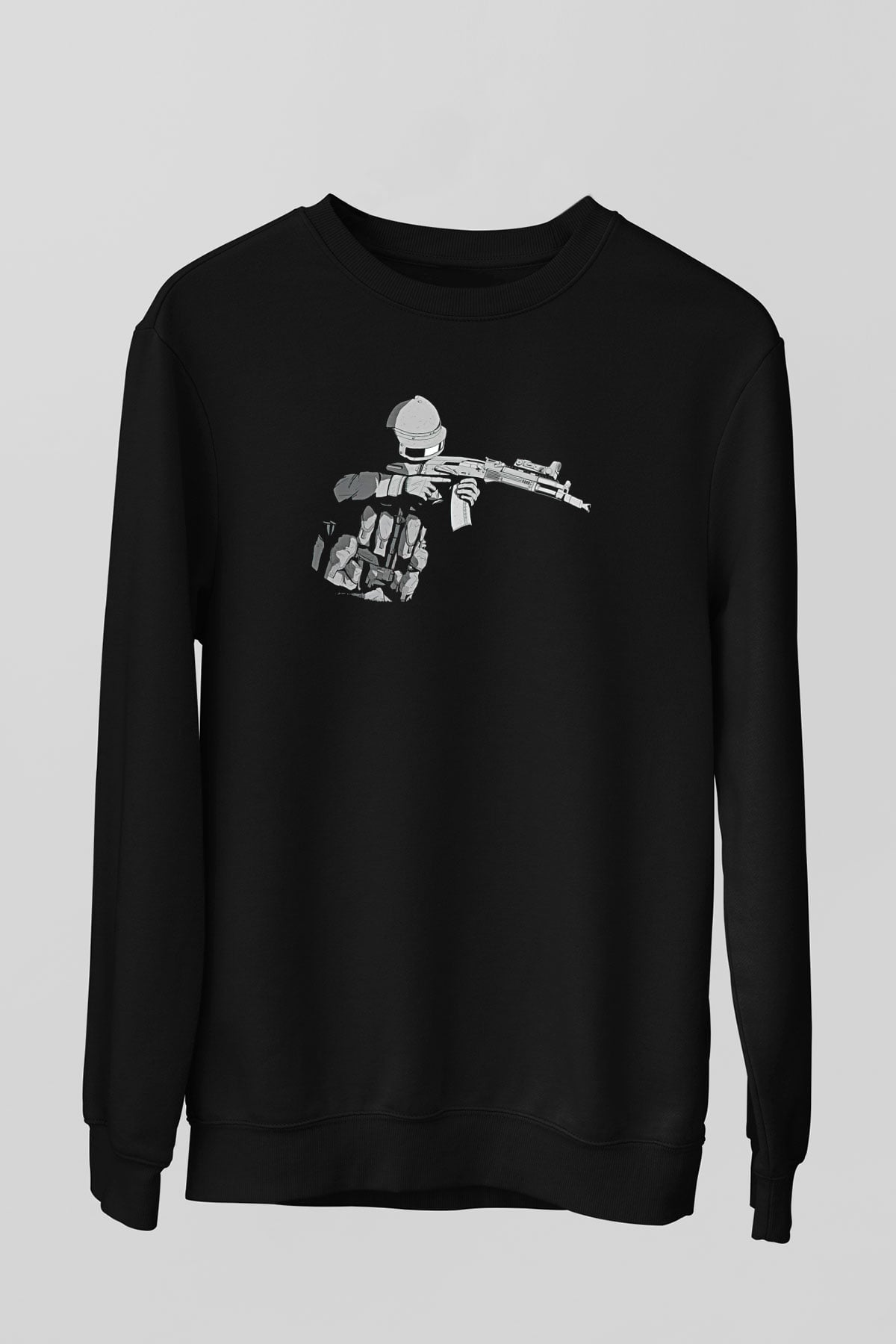 Escape From Tarkov Baskılı Unisex Siyah Sweatshirt