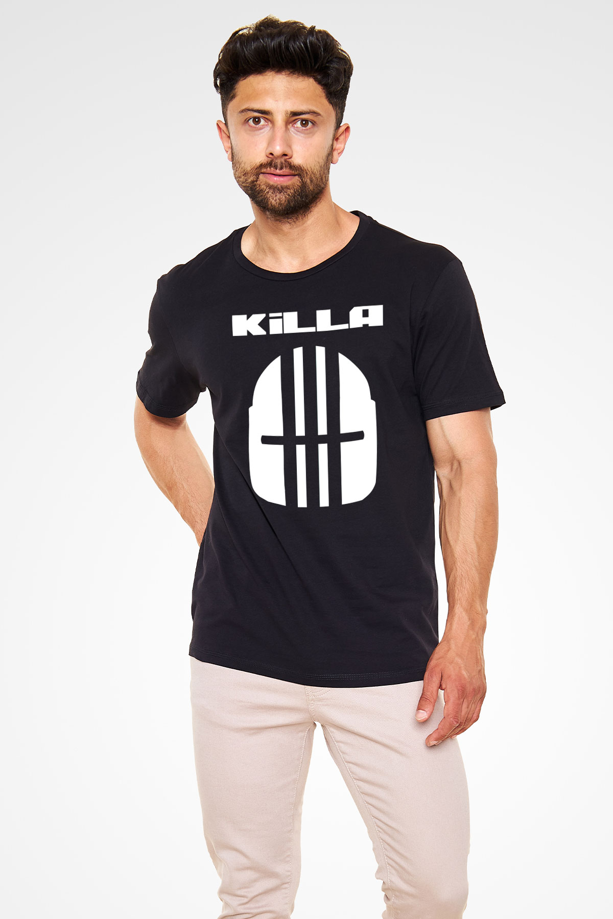 Escape From Tarkov Baskılı Unisex Siyah Tişört - Tshirt