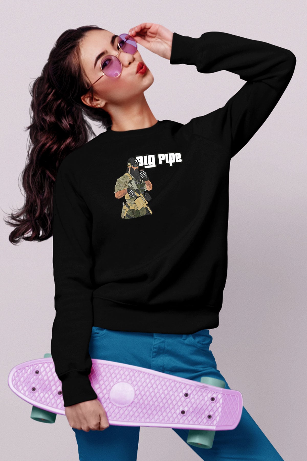 Escape From Tarkov Baskılı Unisex Siyah Sweatshirt