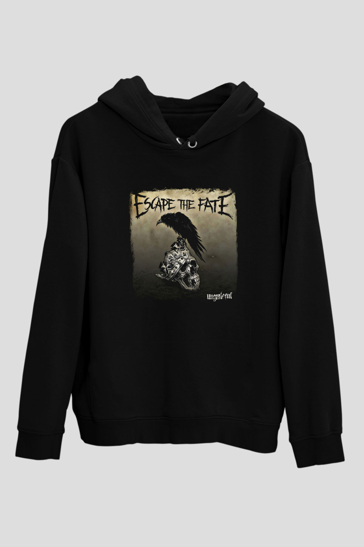 Escape The Fate Baskılı Unisex Siyah Hoodie