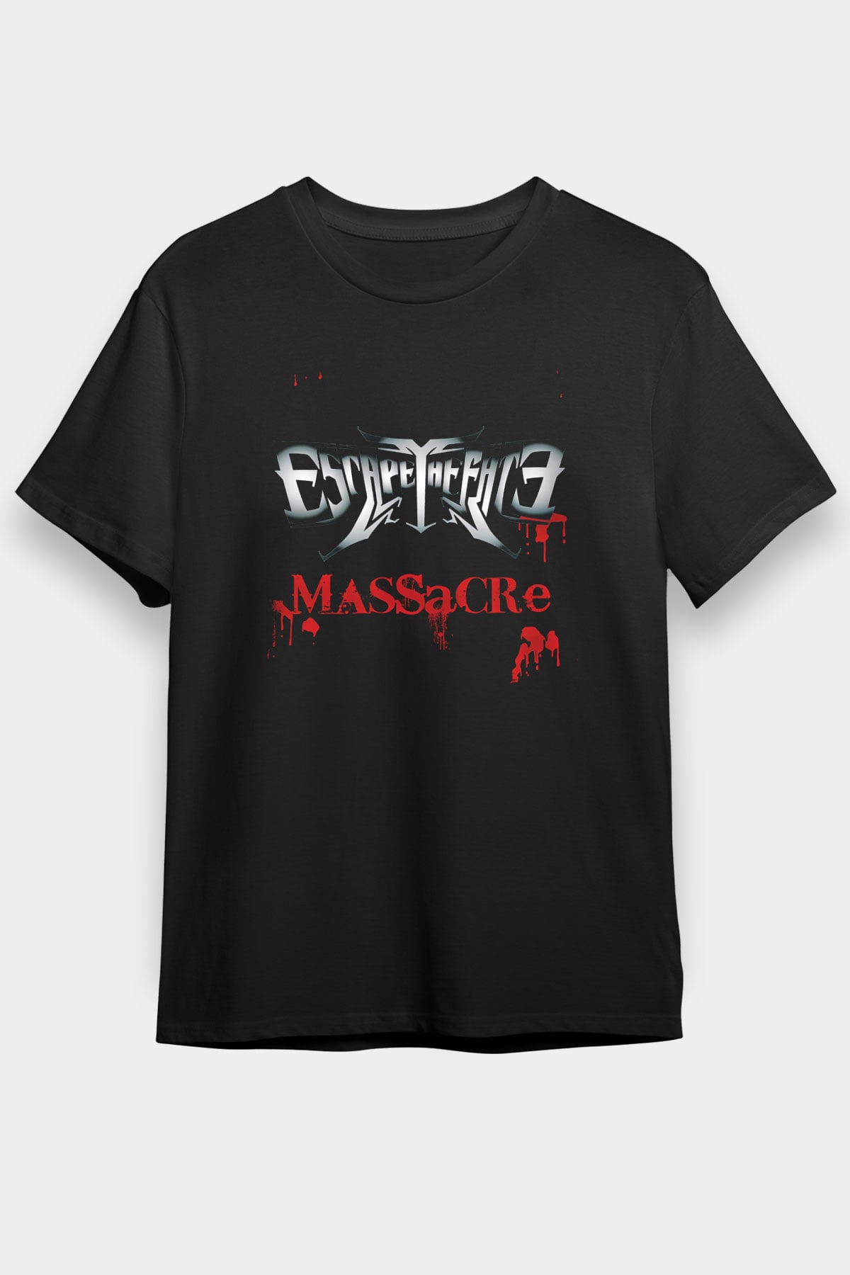 Escape The Fate Baskılı Unisex Siyah Tişört