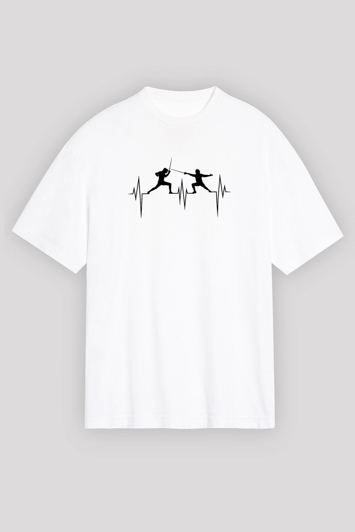 Eskrim Baskılı Unisex Beyaz Oversize Tişört - Tshirt