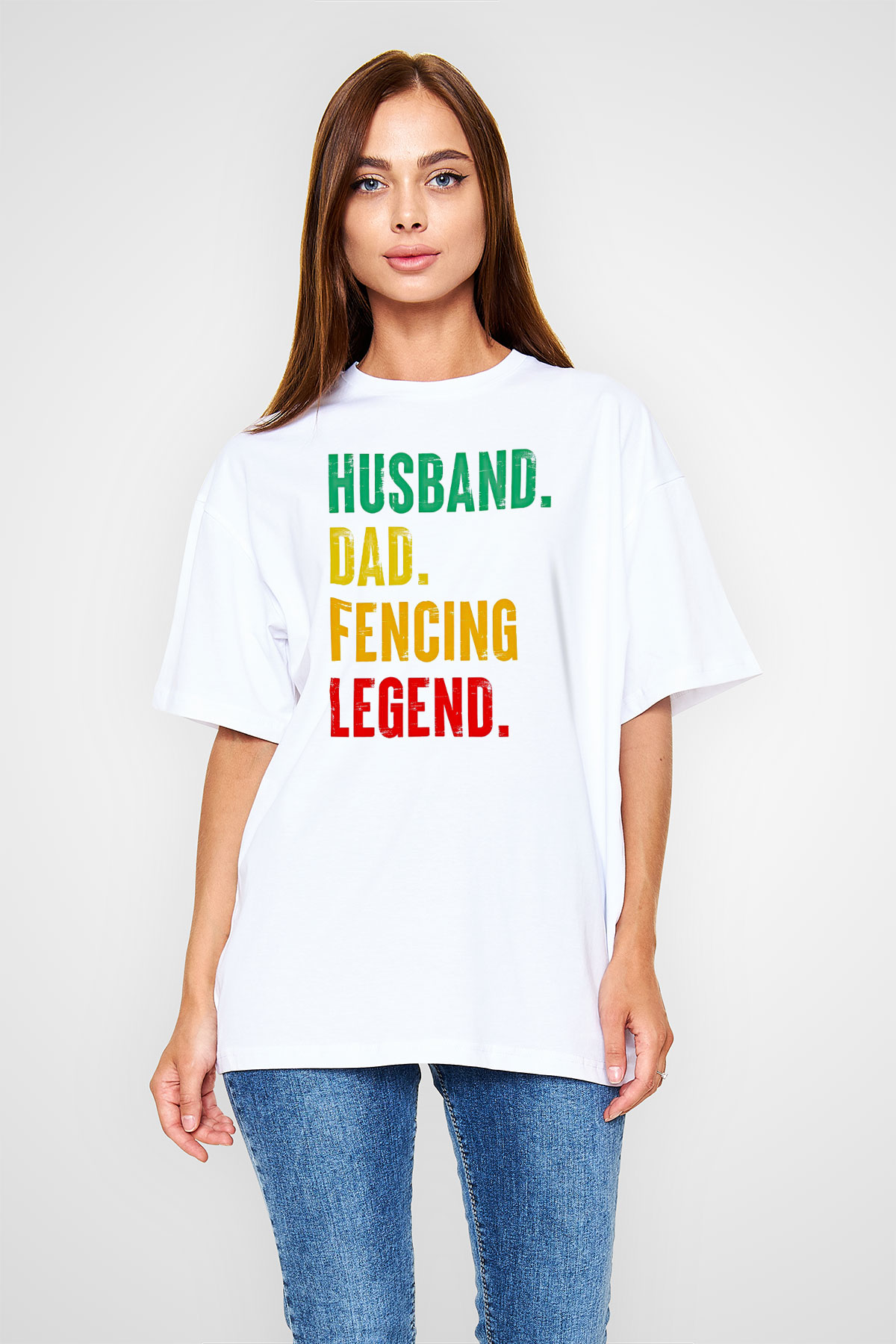 Eskrim Baskılı Unisex Beyaz Oversize Tişört - Tshirt