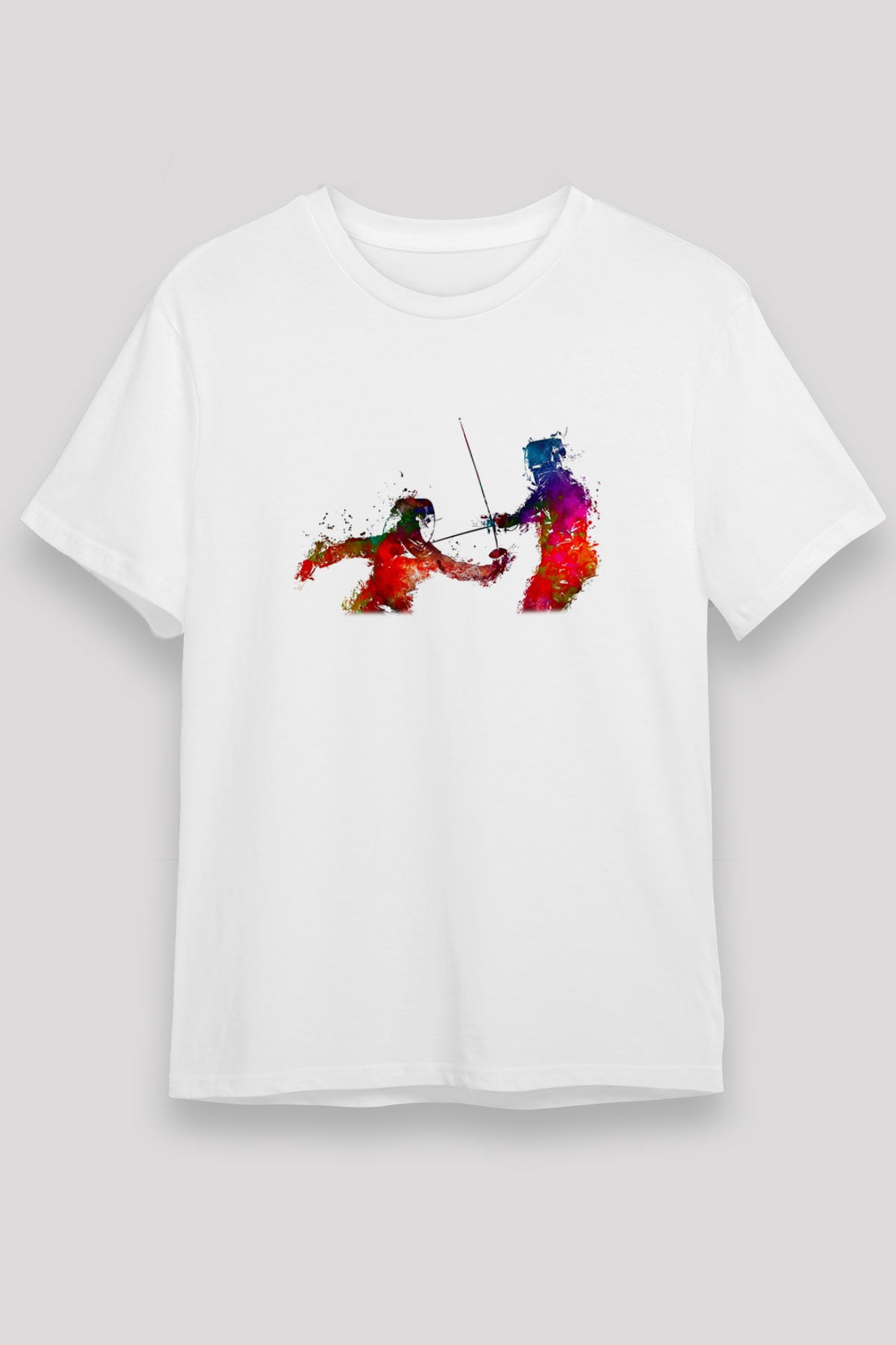 Eskrim Baskılı Unisex Beyaz Tişört - Tshirt