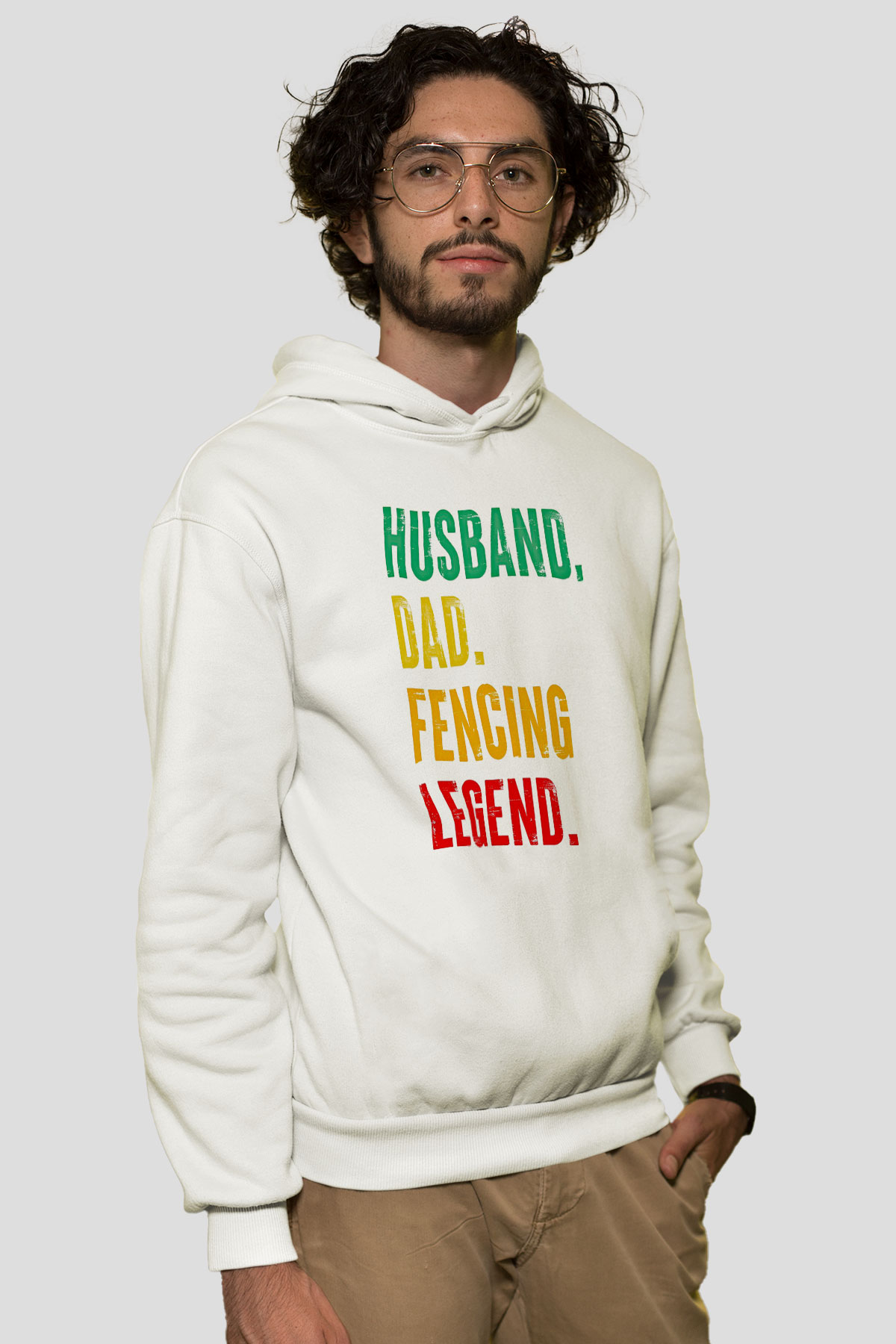Eskrim Baskılı Unisex Ekru Hoodie