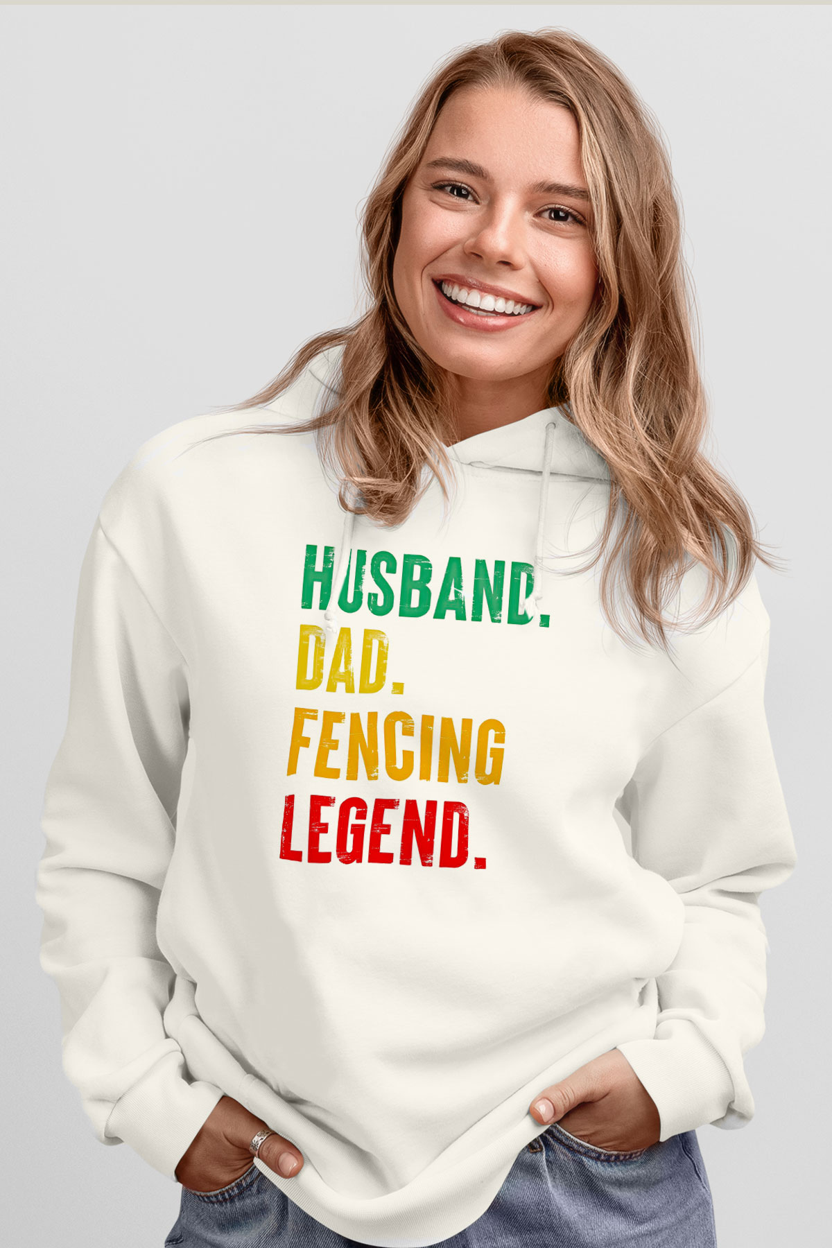 Eskrim Baskılı Unisex Ekru Hoodie